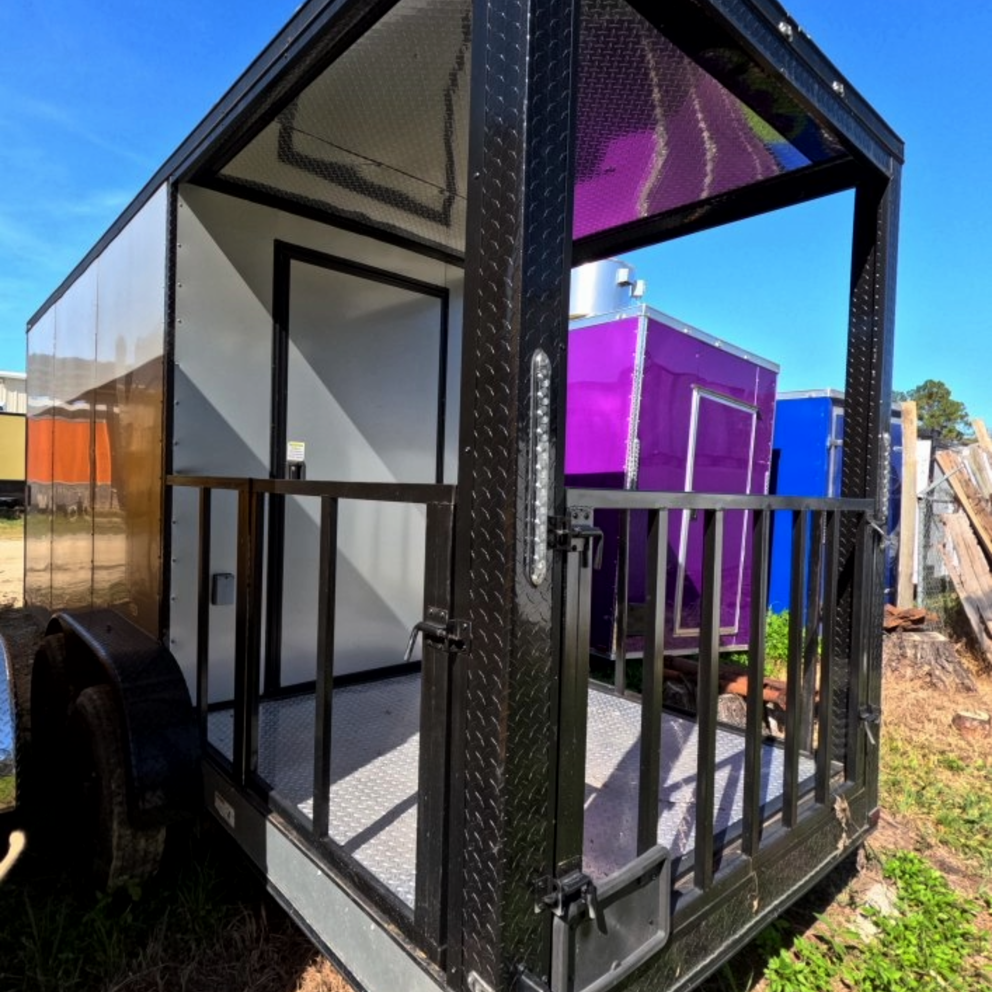 6X18TA3 Peidmont Silver Porch Concession Trailer