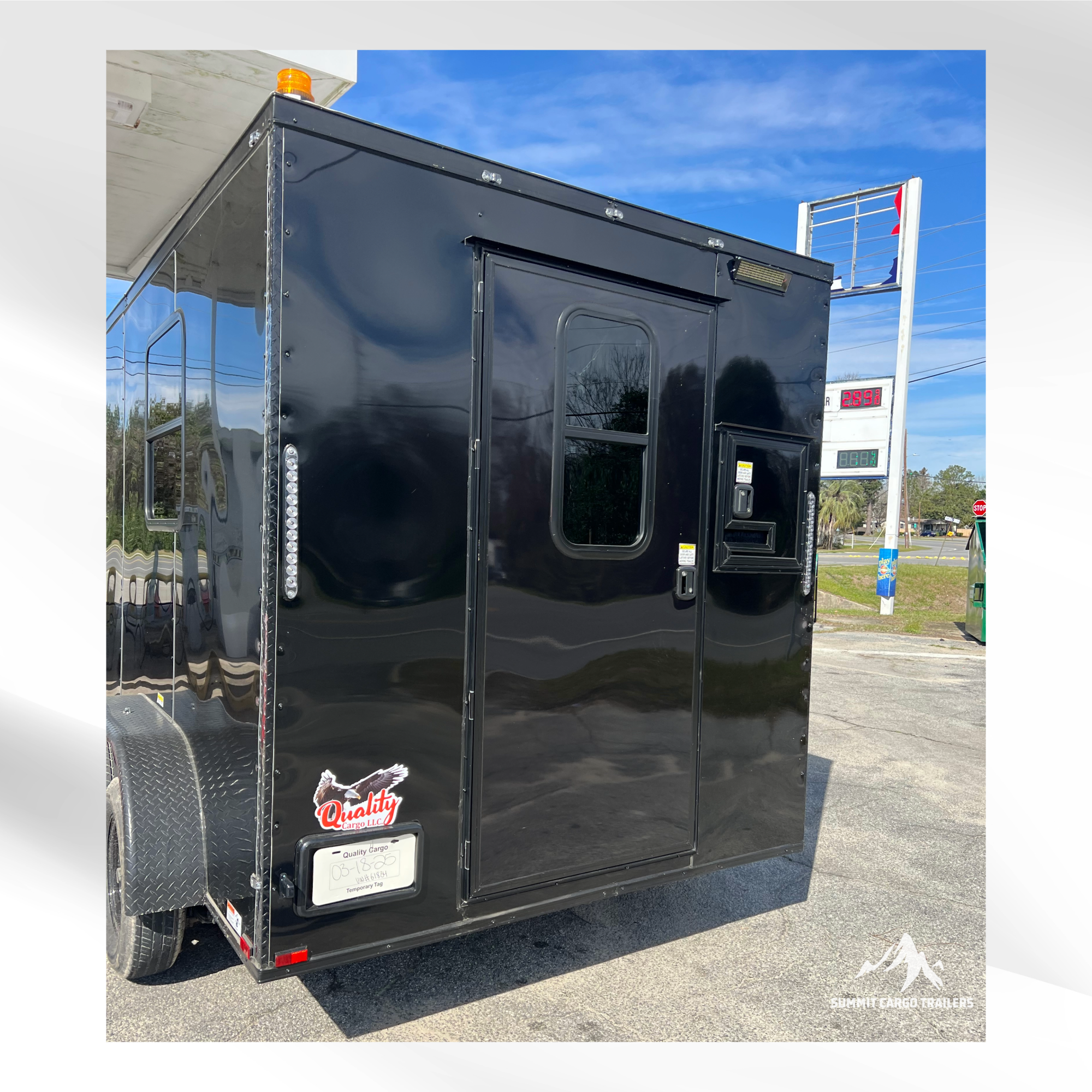 7X12TA Black Office Trailer