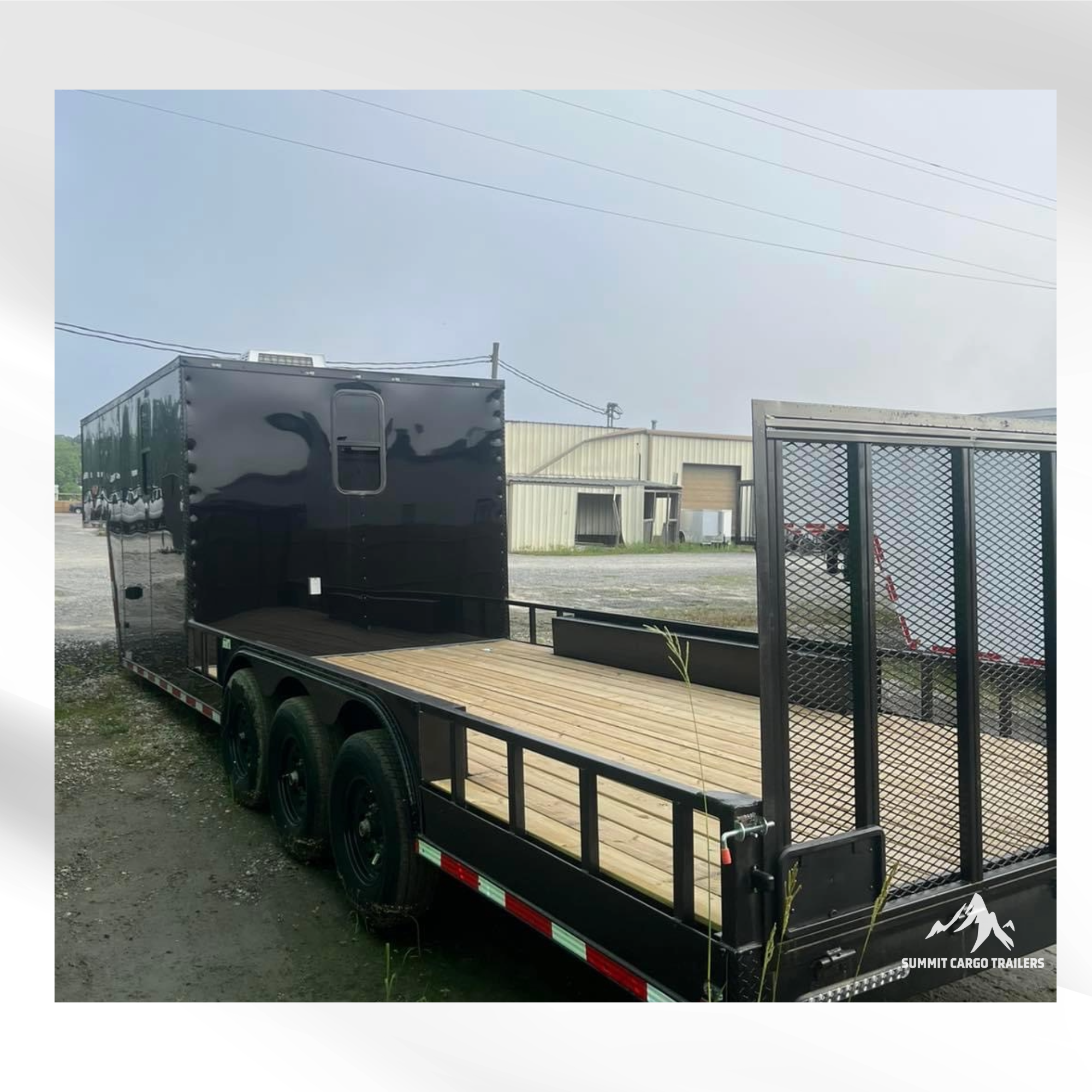 8.5x34TTA Black Hybrid GooseneckTrailer