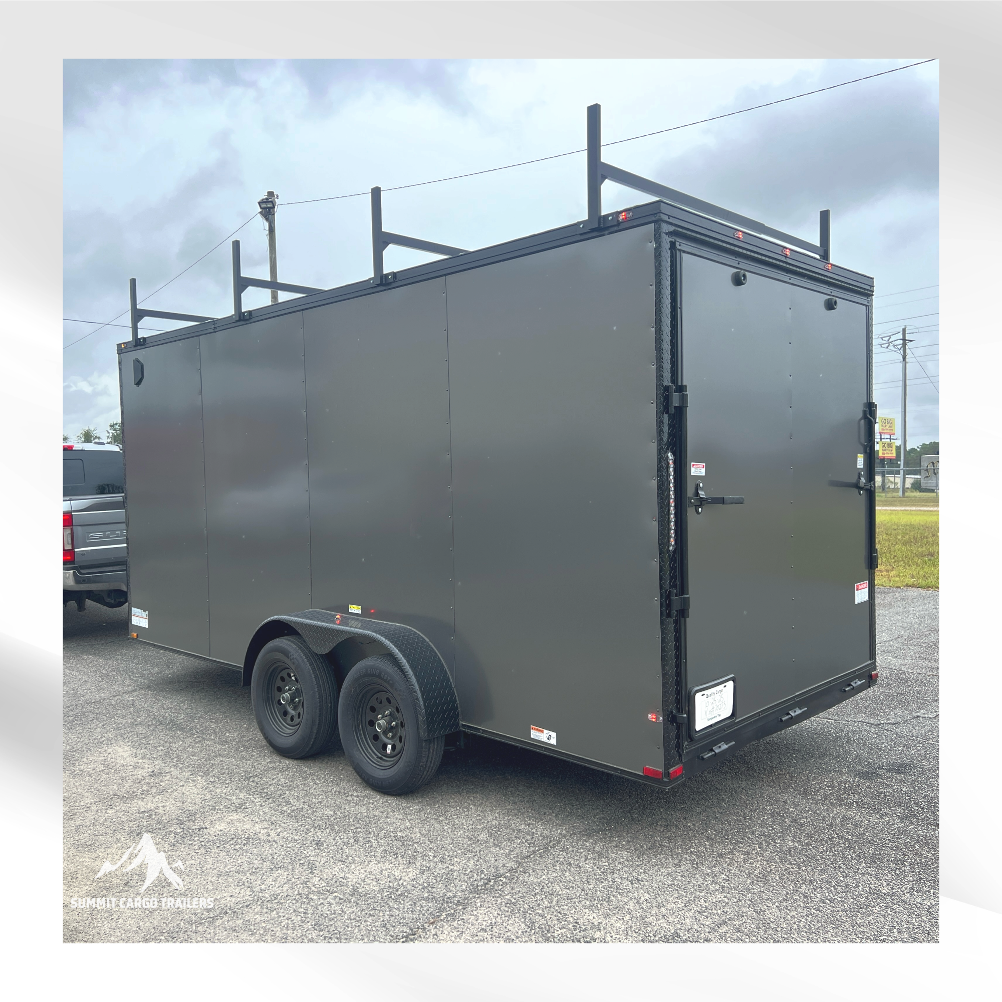 7X16TA Charcoal Standard Work Trailer