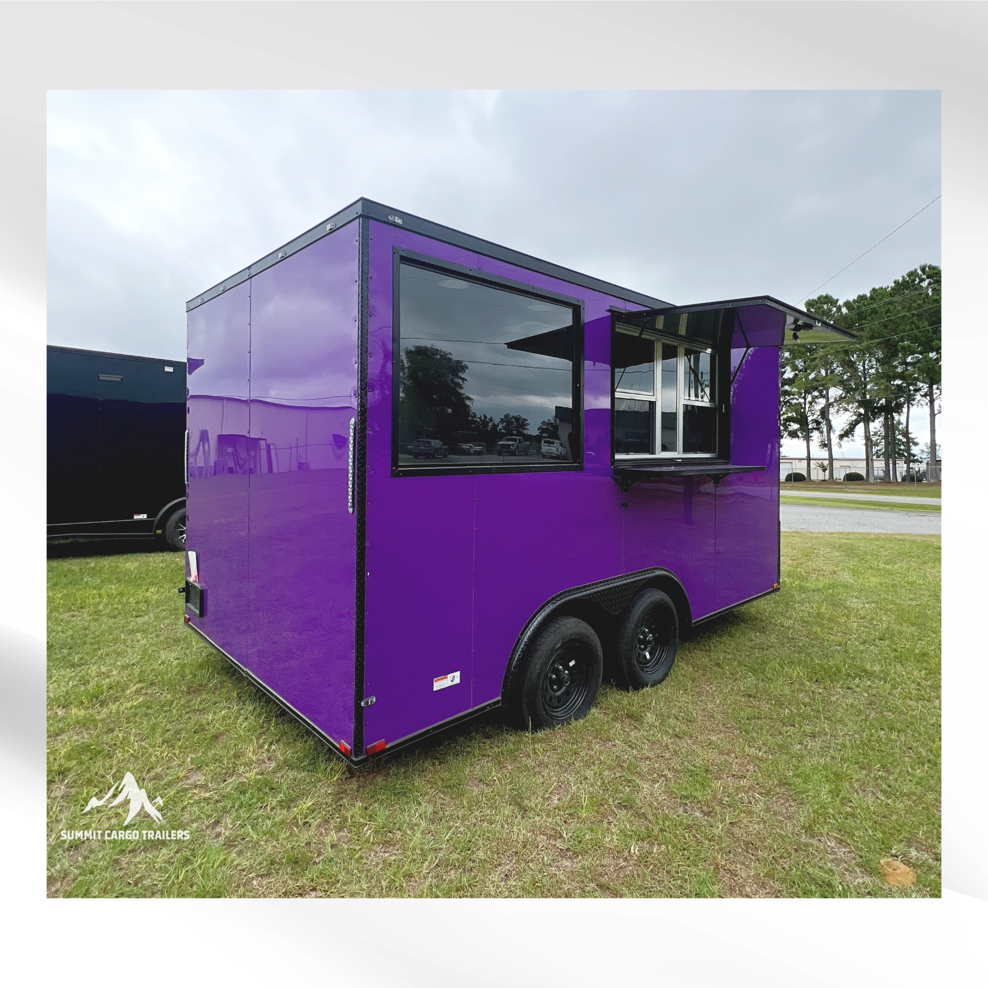 8.5X14TA Purple Concession Trailer