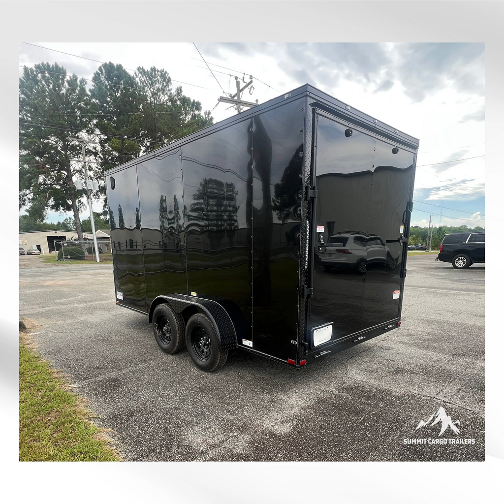 7X14TA Black Standard Enclosed Cargo Trailer