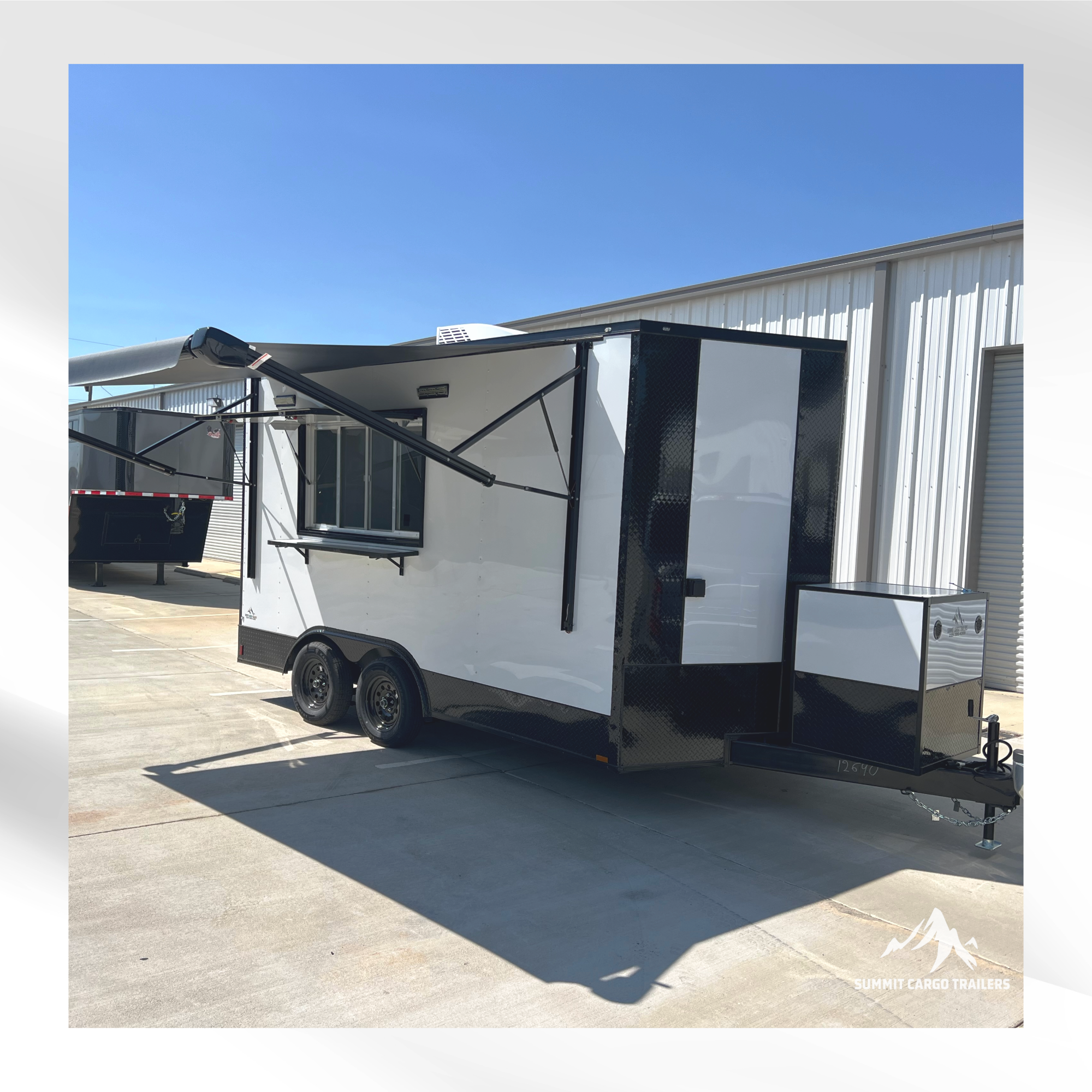 8.5X14TA White Concession Trailer