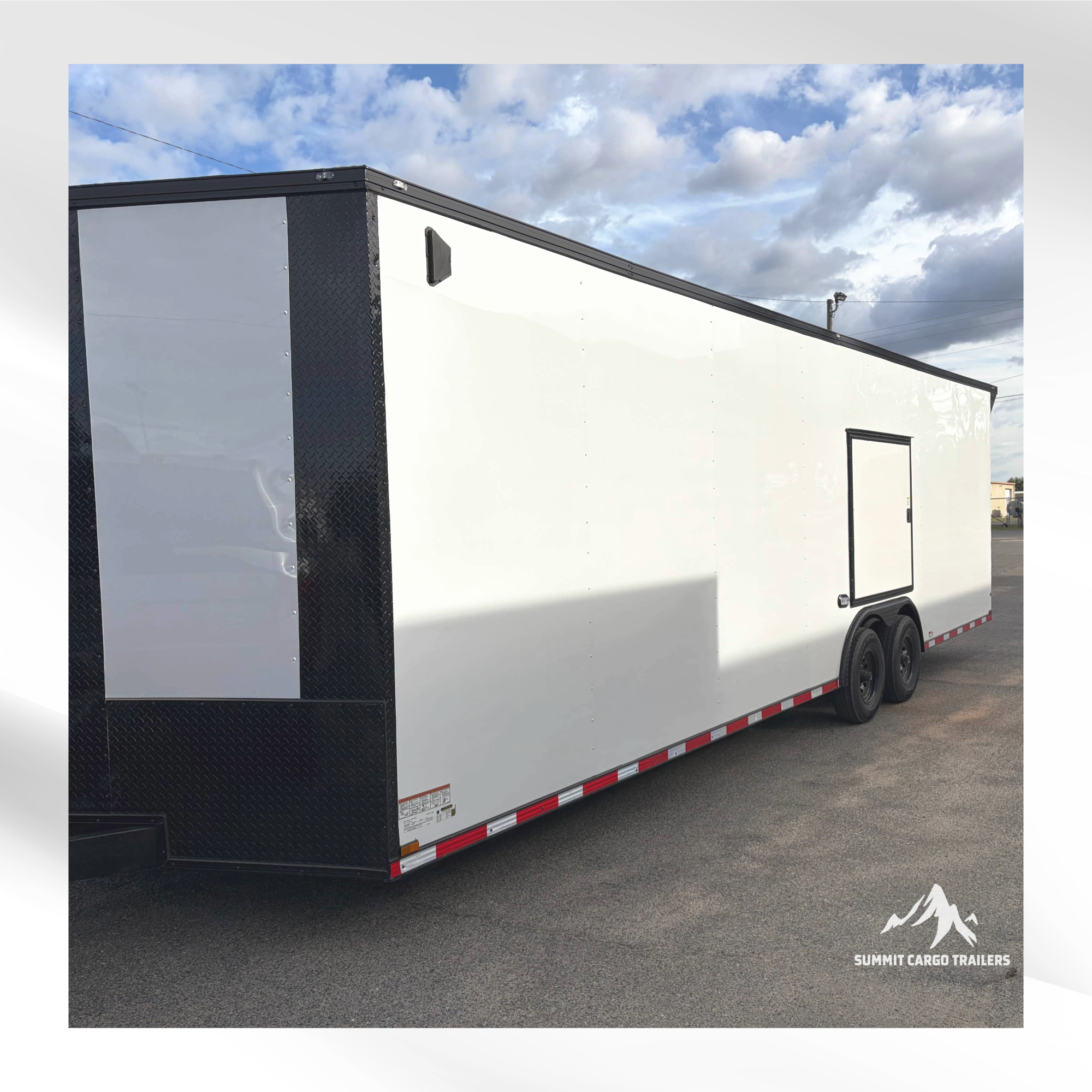8.5X28TA3 White Car Hauler Trailer