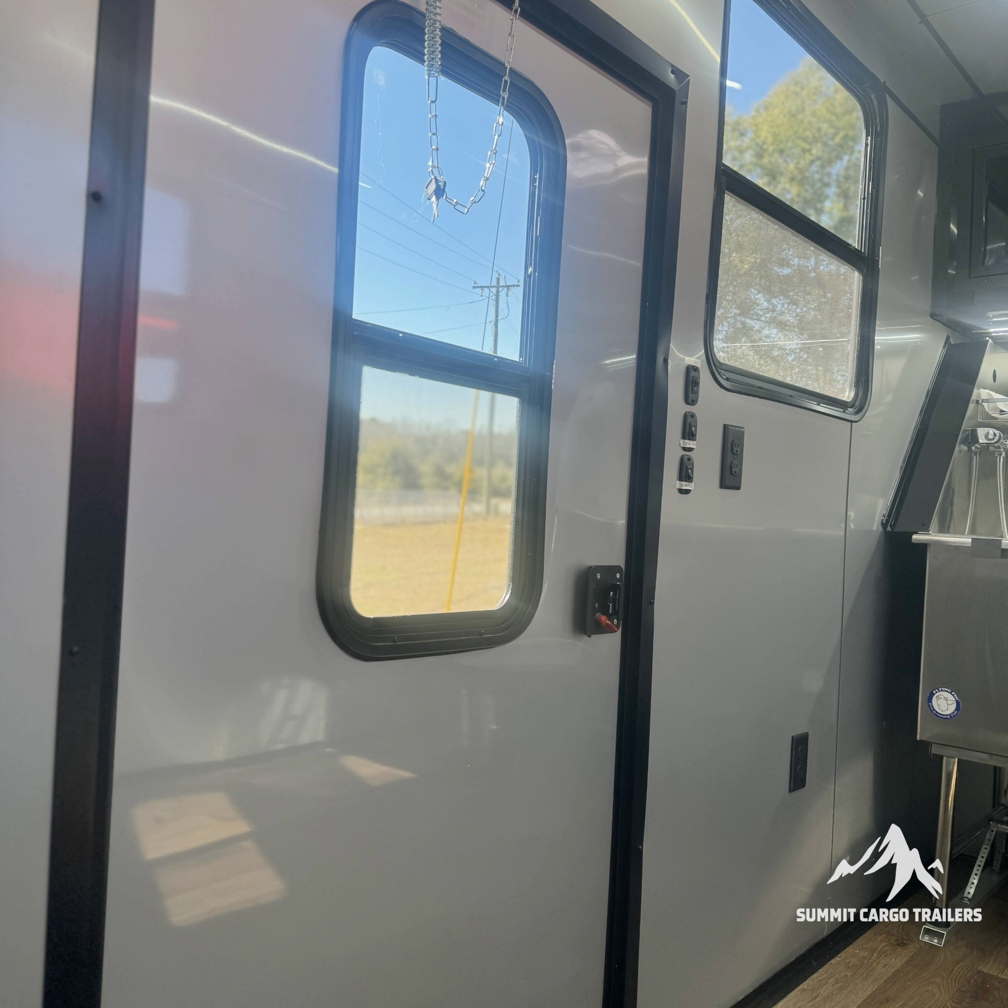 7X14TA Water Blue & Black Pet Grooming Trailer