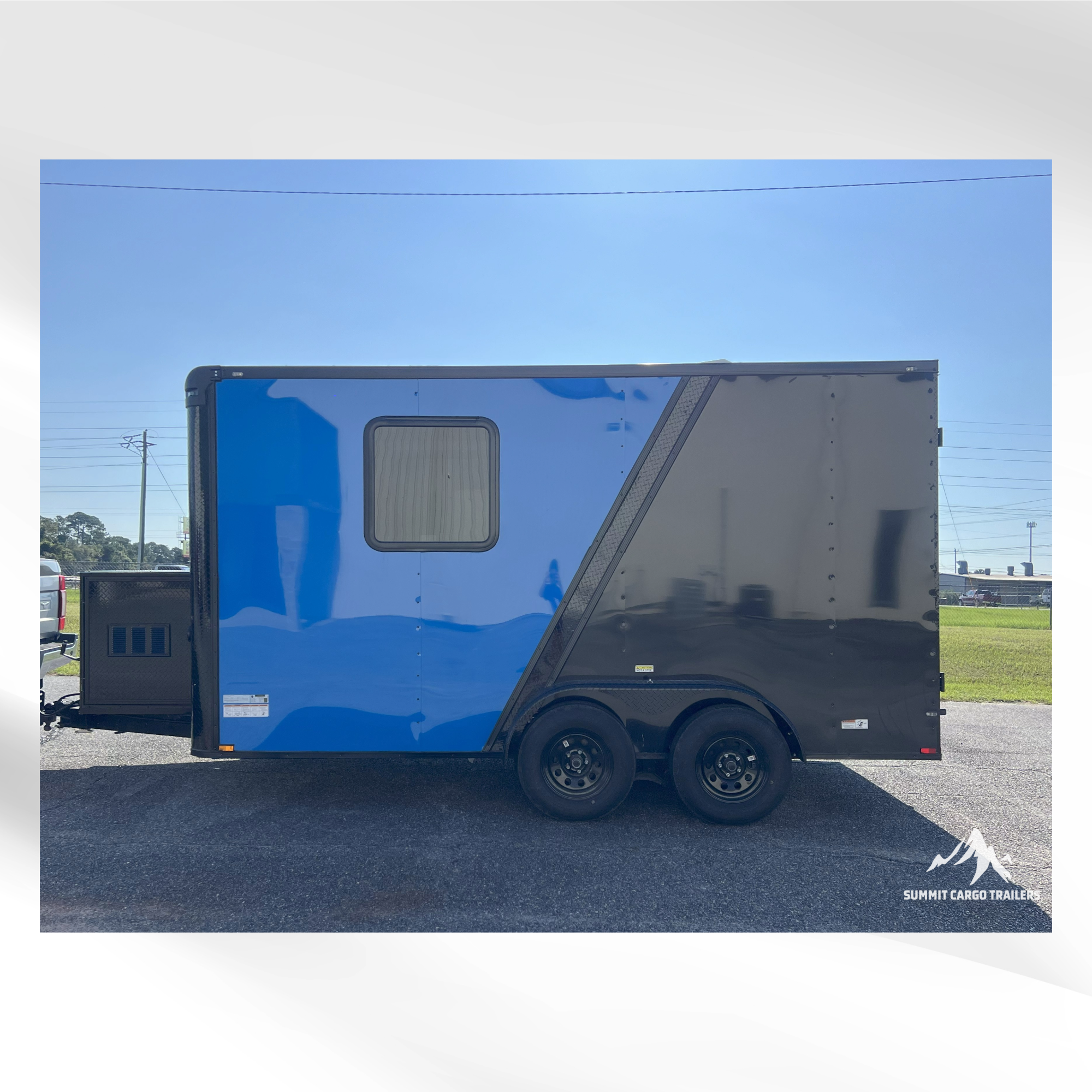 7x14TA Blue & Black Dog Grooming Trailer