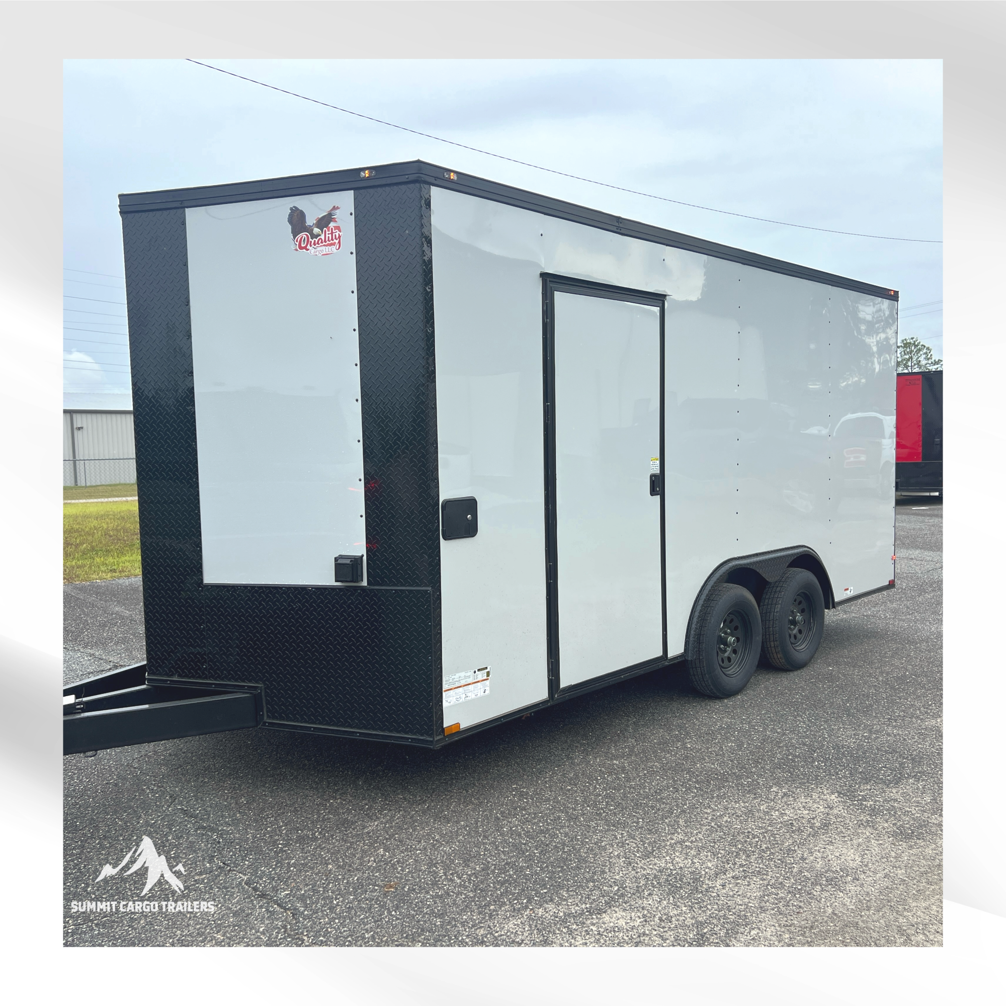 8.5X16TA White Concession Trailer