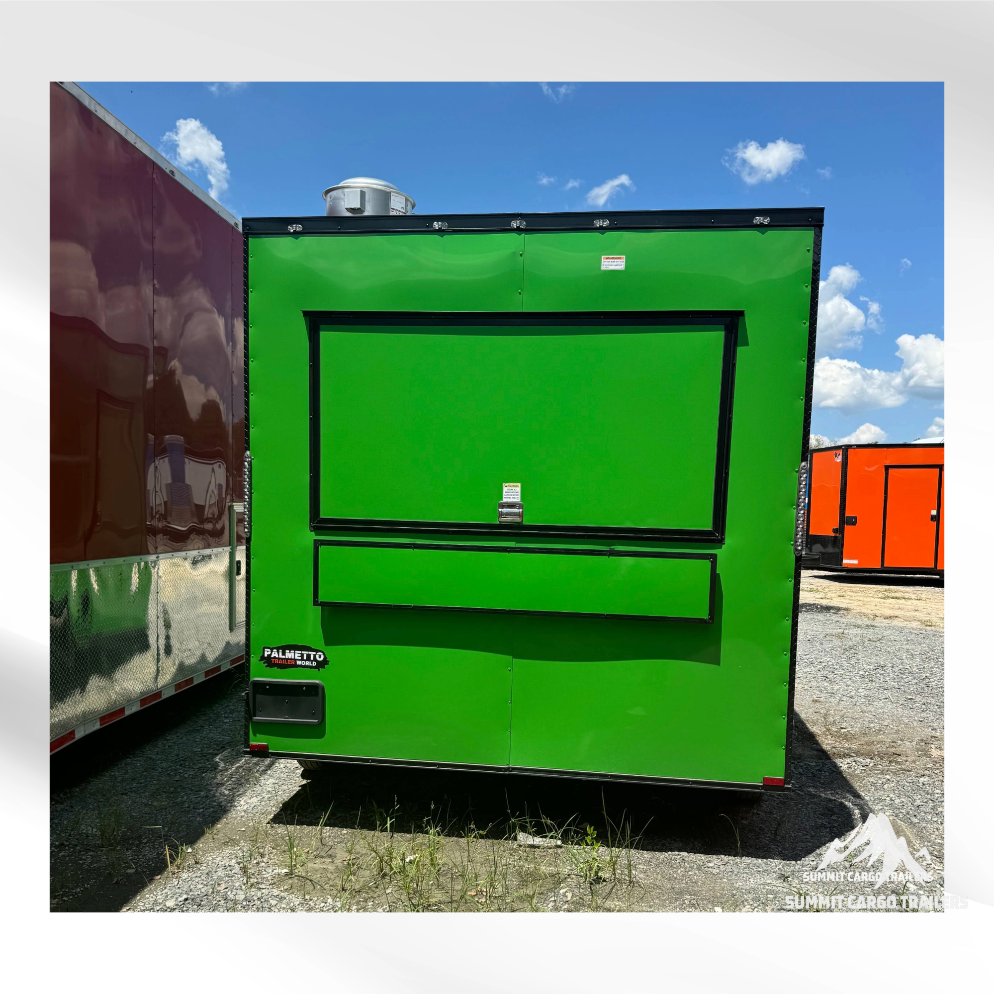8.5X12TA Green Concession Trailer