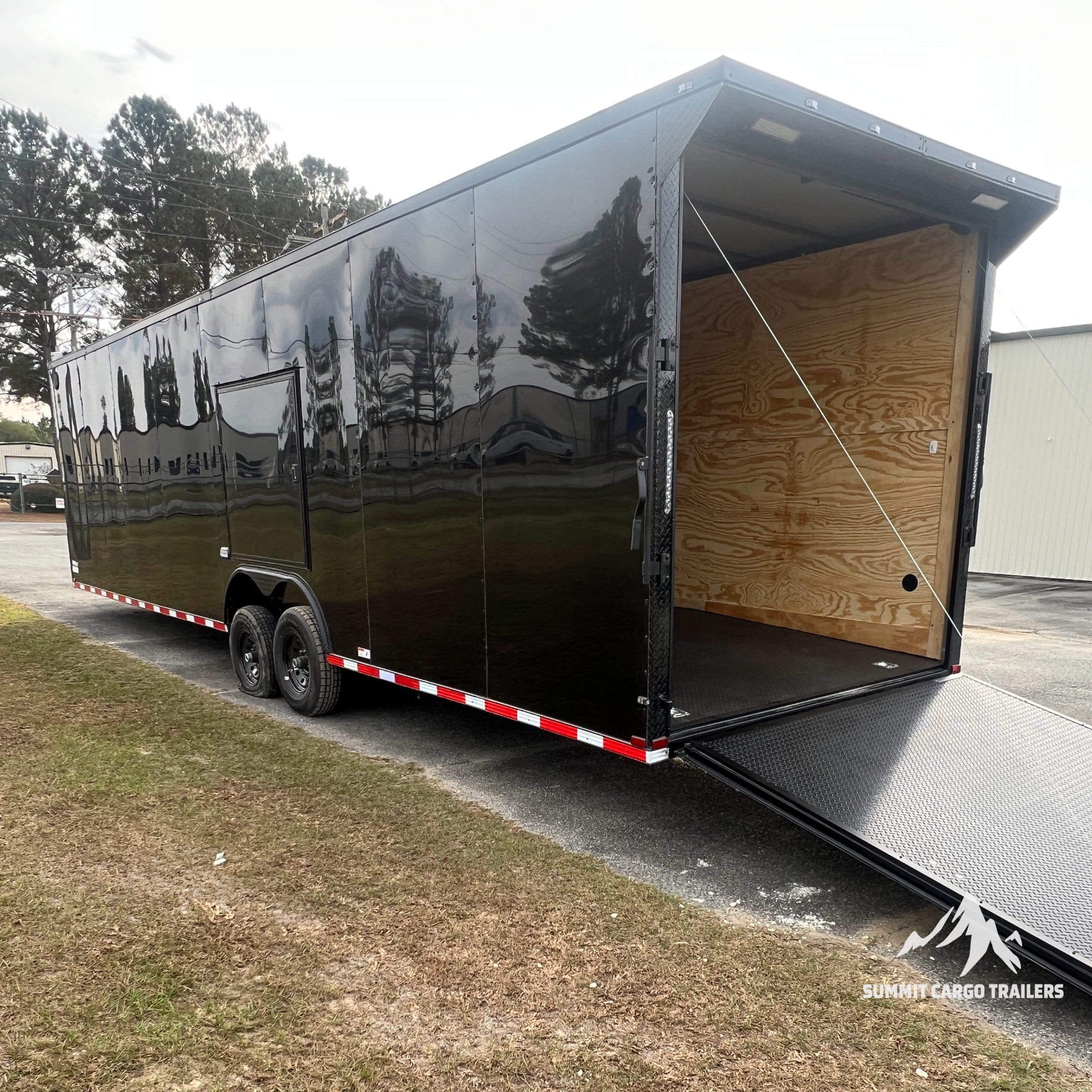 8.5X32TA5 Black Car Hauler Trailer