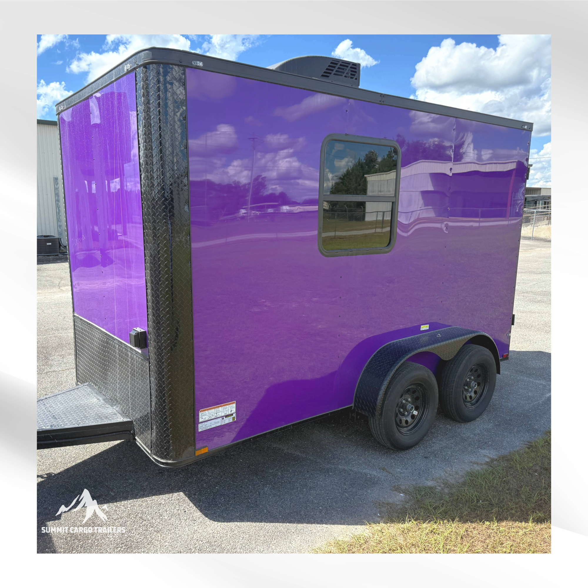 6X12TA Purple Pet Grooming Trailer