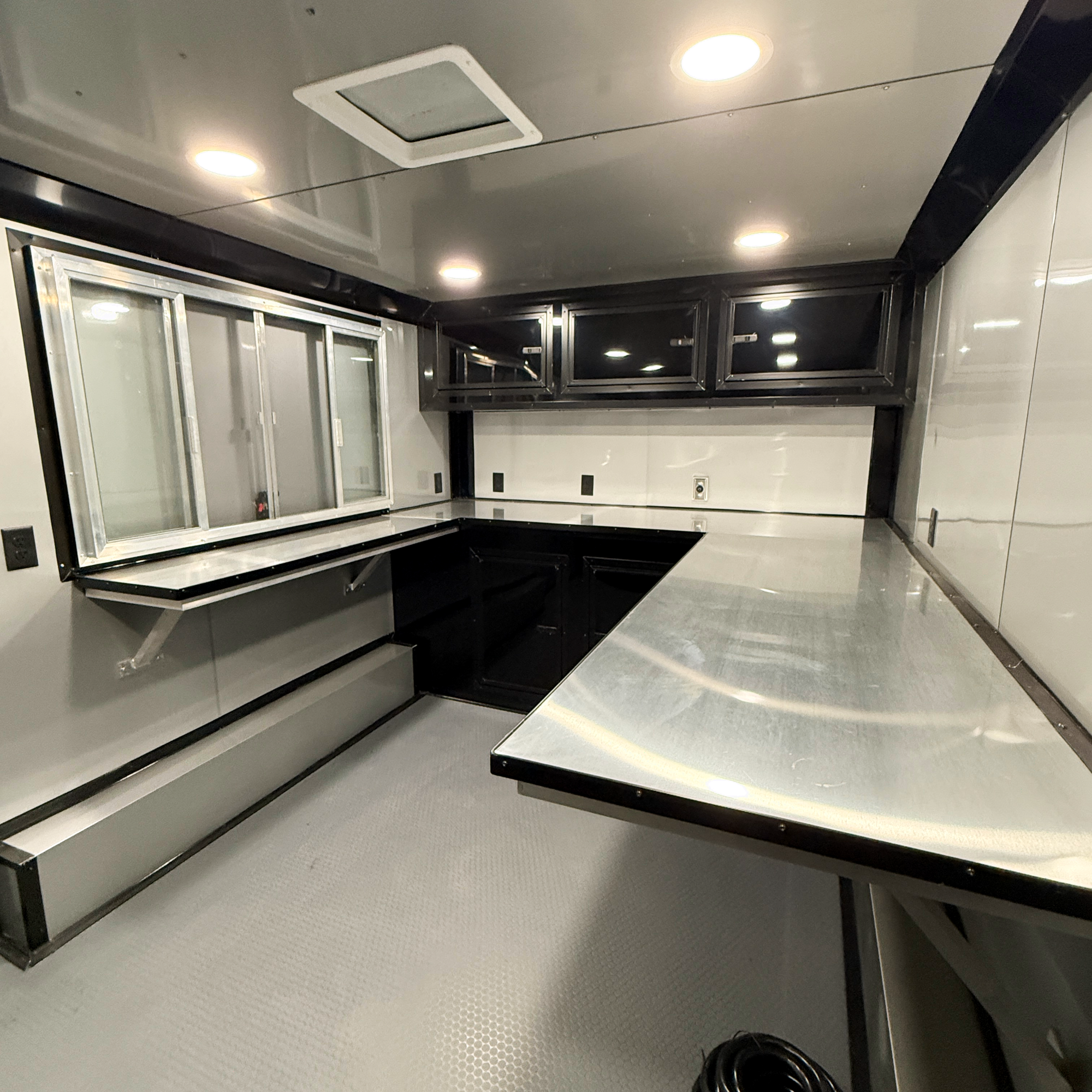 8.5X14TA Black Concession Trailer