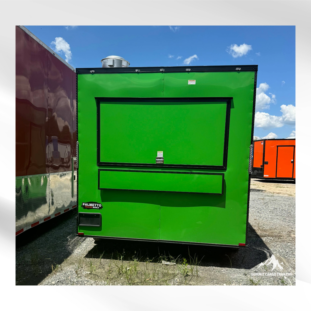 8.5X12TA Lime Green Concession Trailer