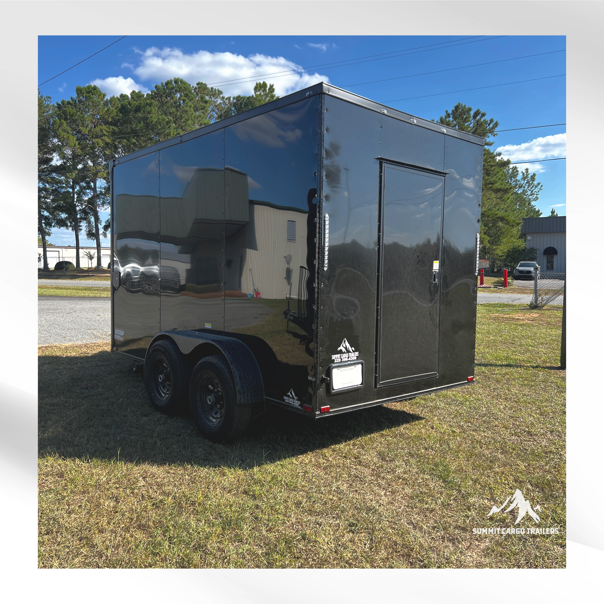 7X12TA Black Concession Trailer