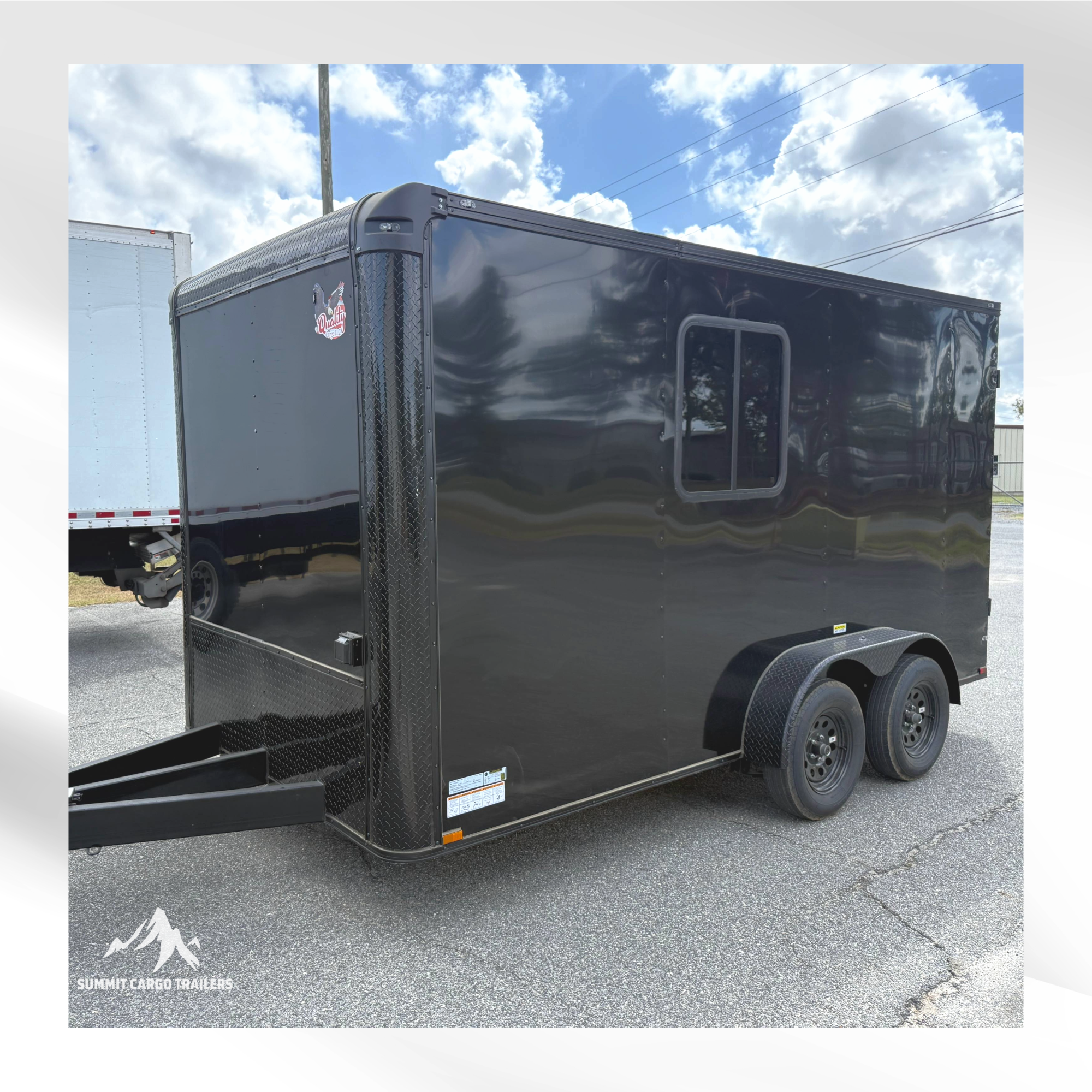 7X14TA Black Pet Grooming Trailer