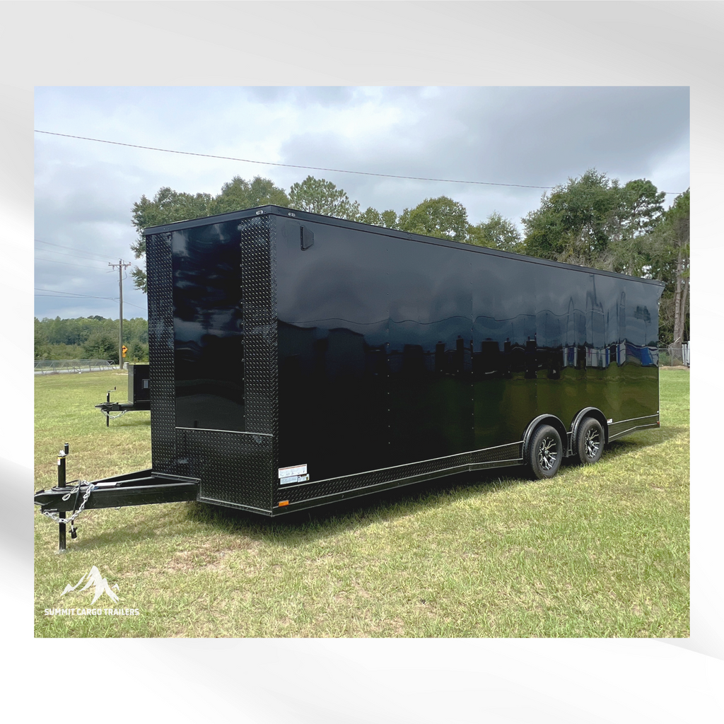 8.5X24TA Black Car Hauler Trailer