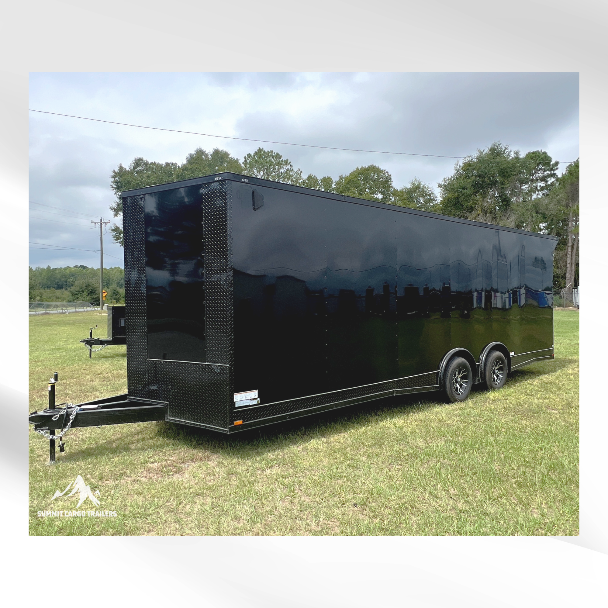 8.5X24TA Black Car Hauler Trailer