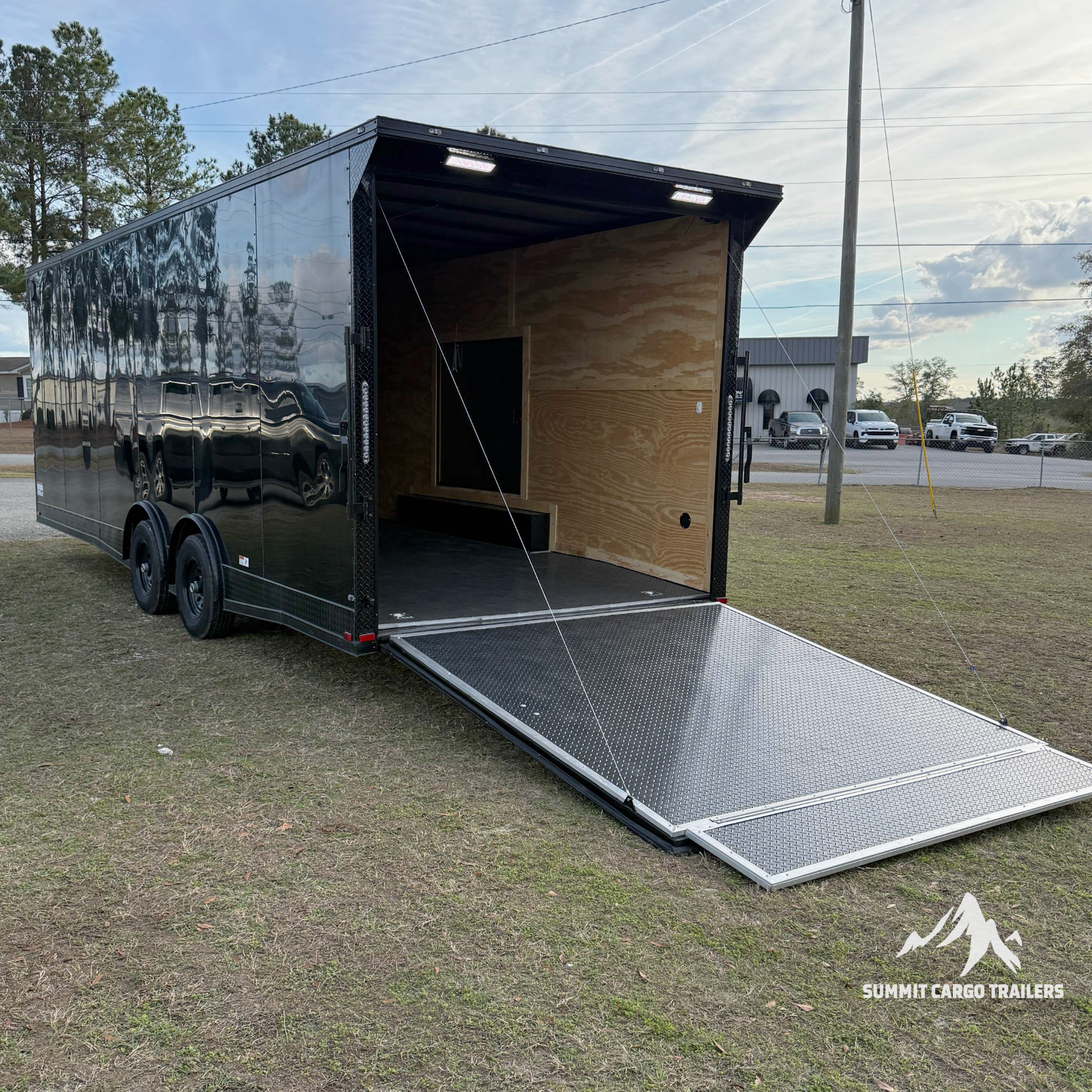 8.5X24TA3 Black Car Hauler Trailer