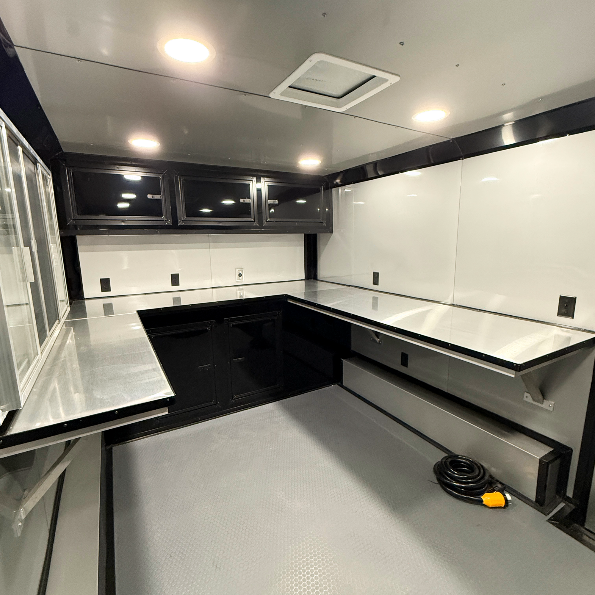 8.5X14TA Black Concession Trailer