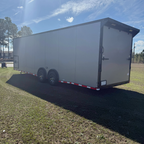 8.5X28TA5 Silver Car Hauler Trailer