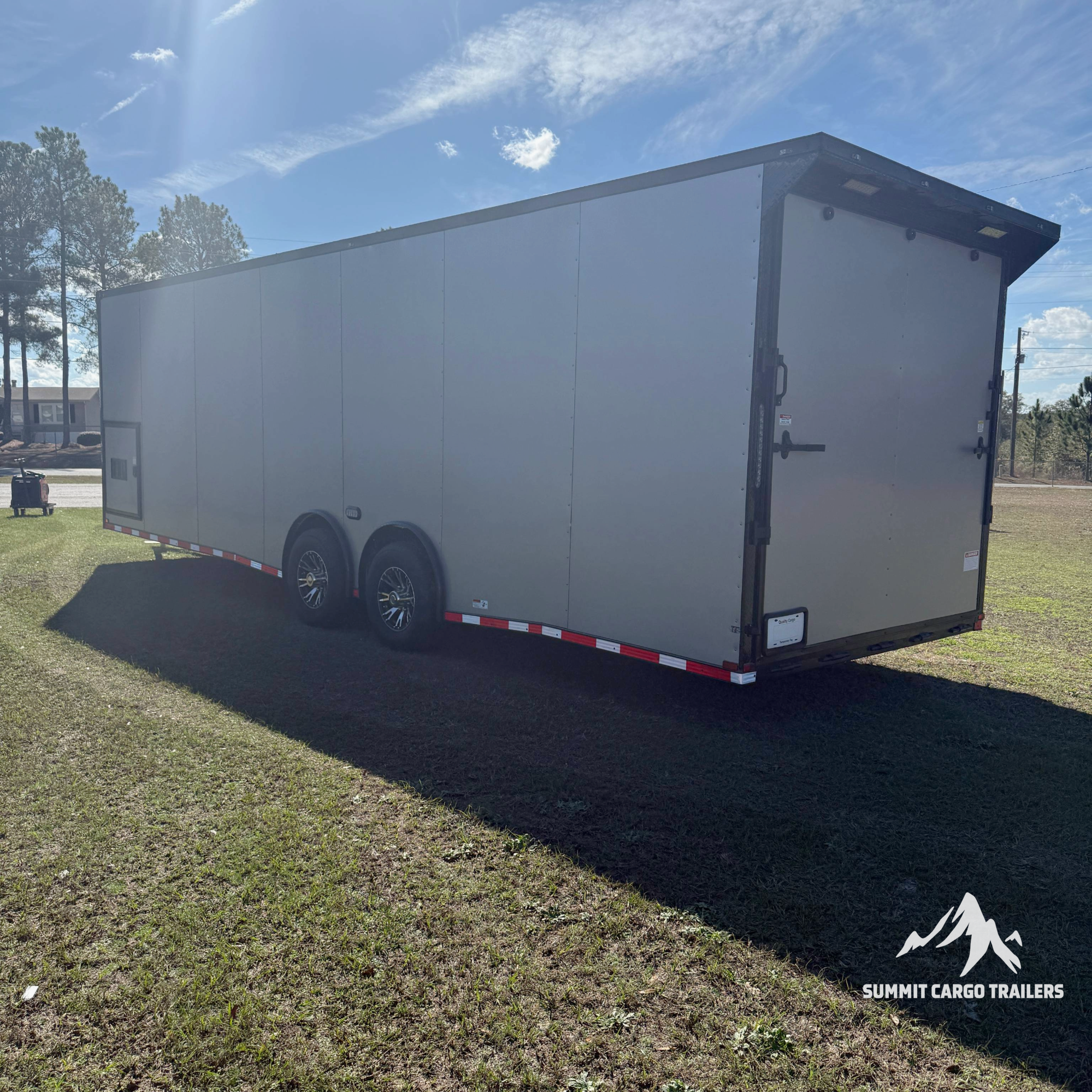 8.5X28TA5 Silver Car Hauler Trailer
