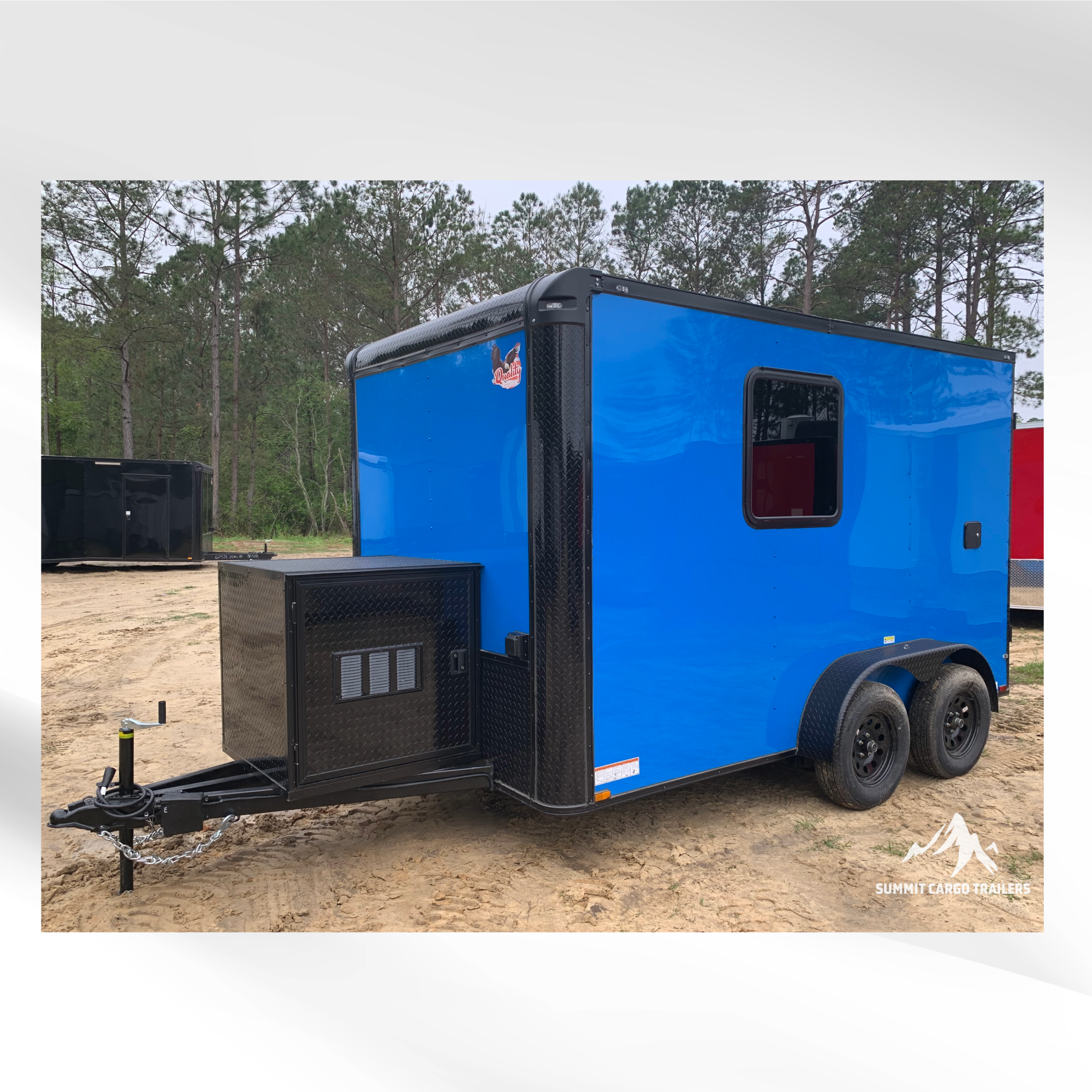 7X12TA Blue Dog Grooming Trailer