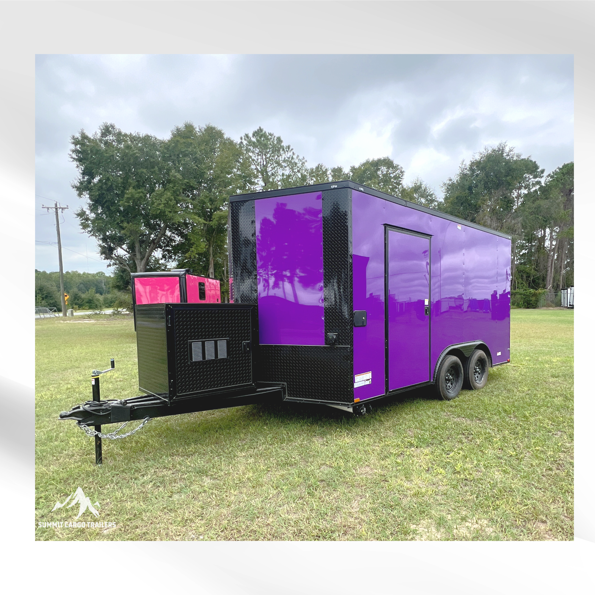8.5X14TA Purple Concession Trailer