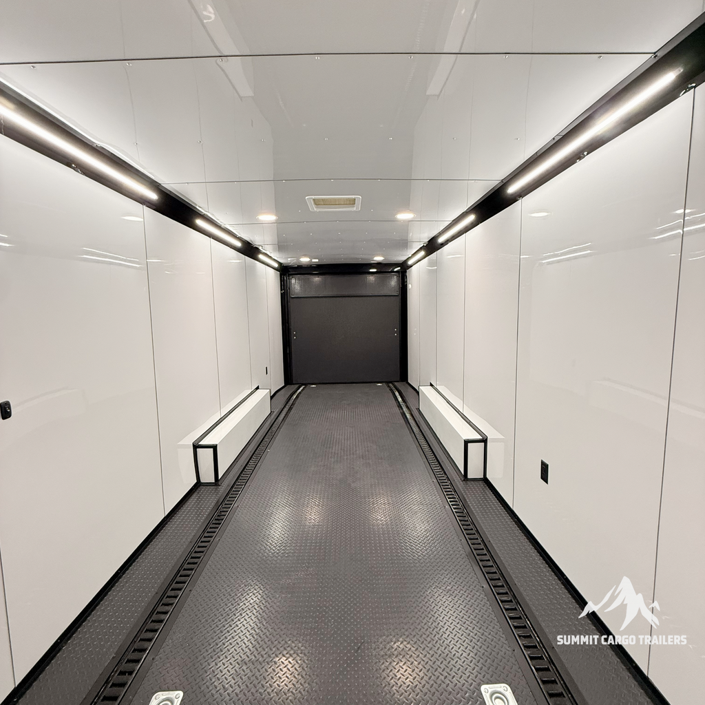 8.5X28TA5 Silver Car Hauler Trailer