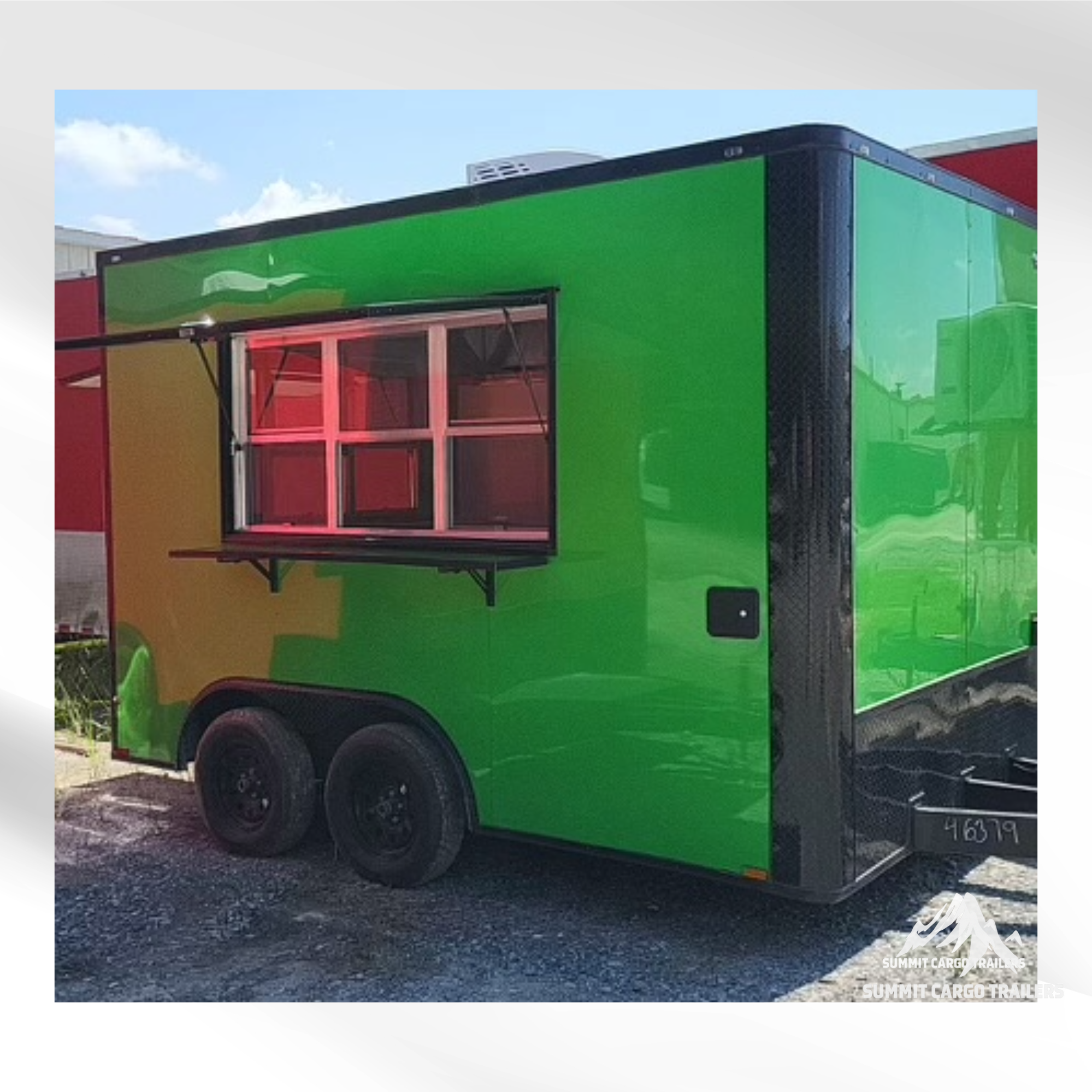 8.5X12TA Green Concession Trailer
