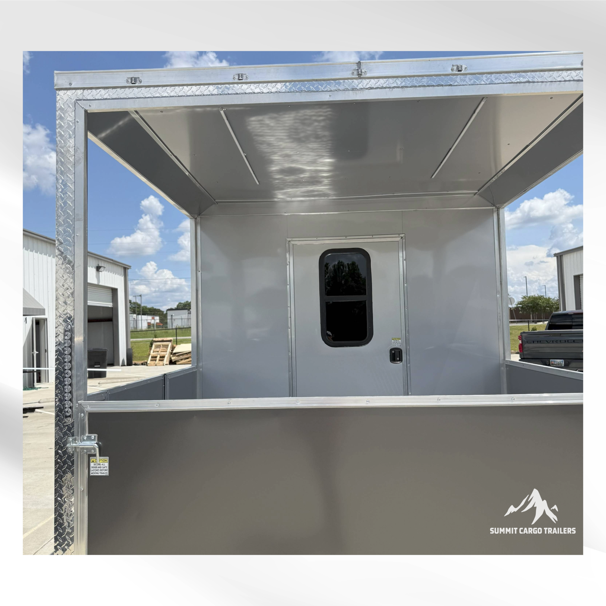 8.5X26TA3 Charcoal Concession Porch Trailer