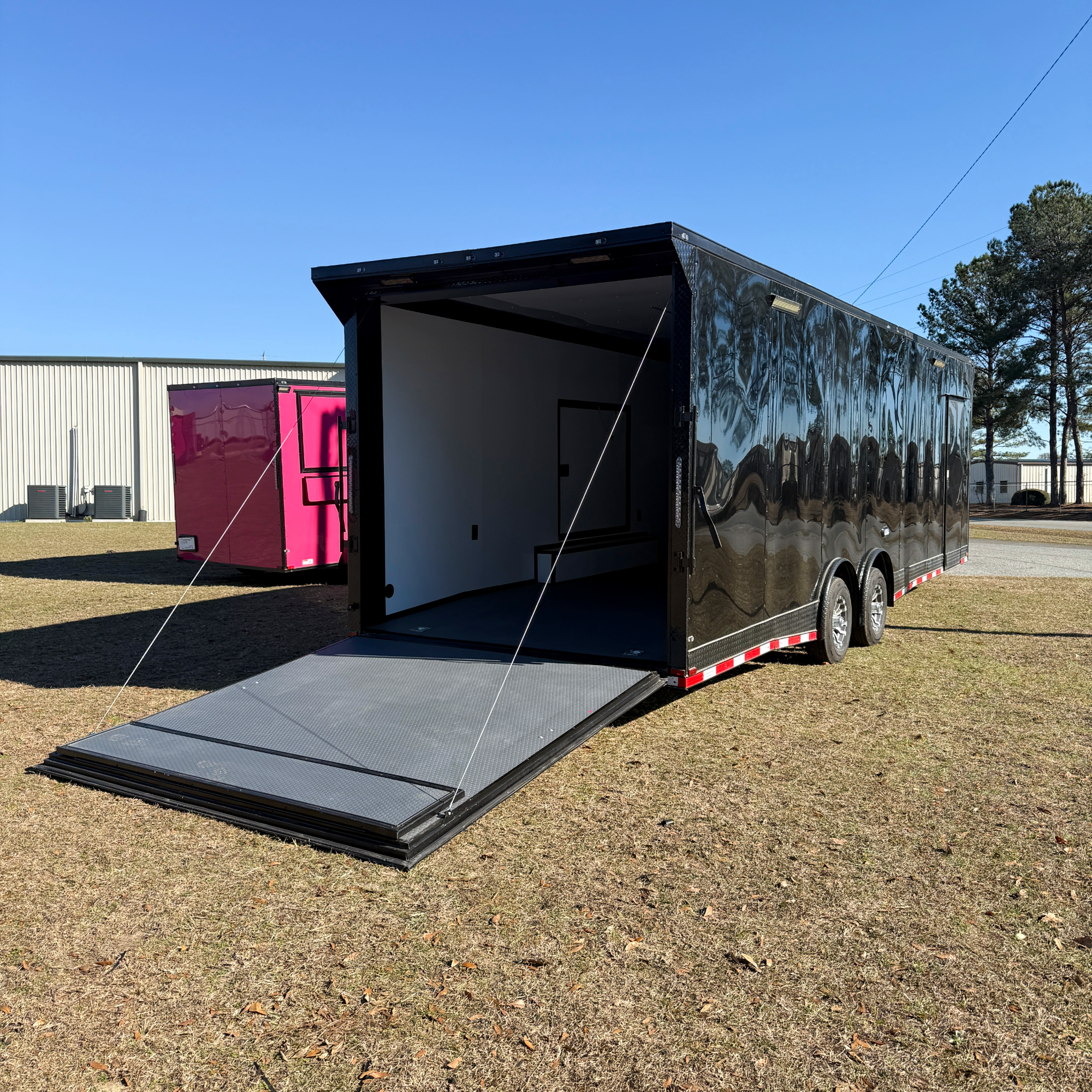 8.5X28TA3 Black Car Hauler Trailer