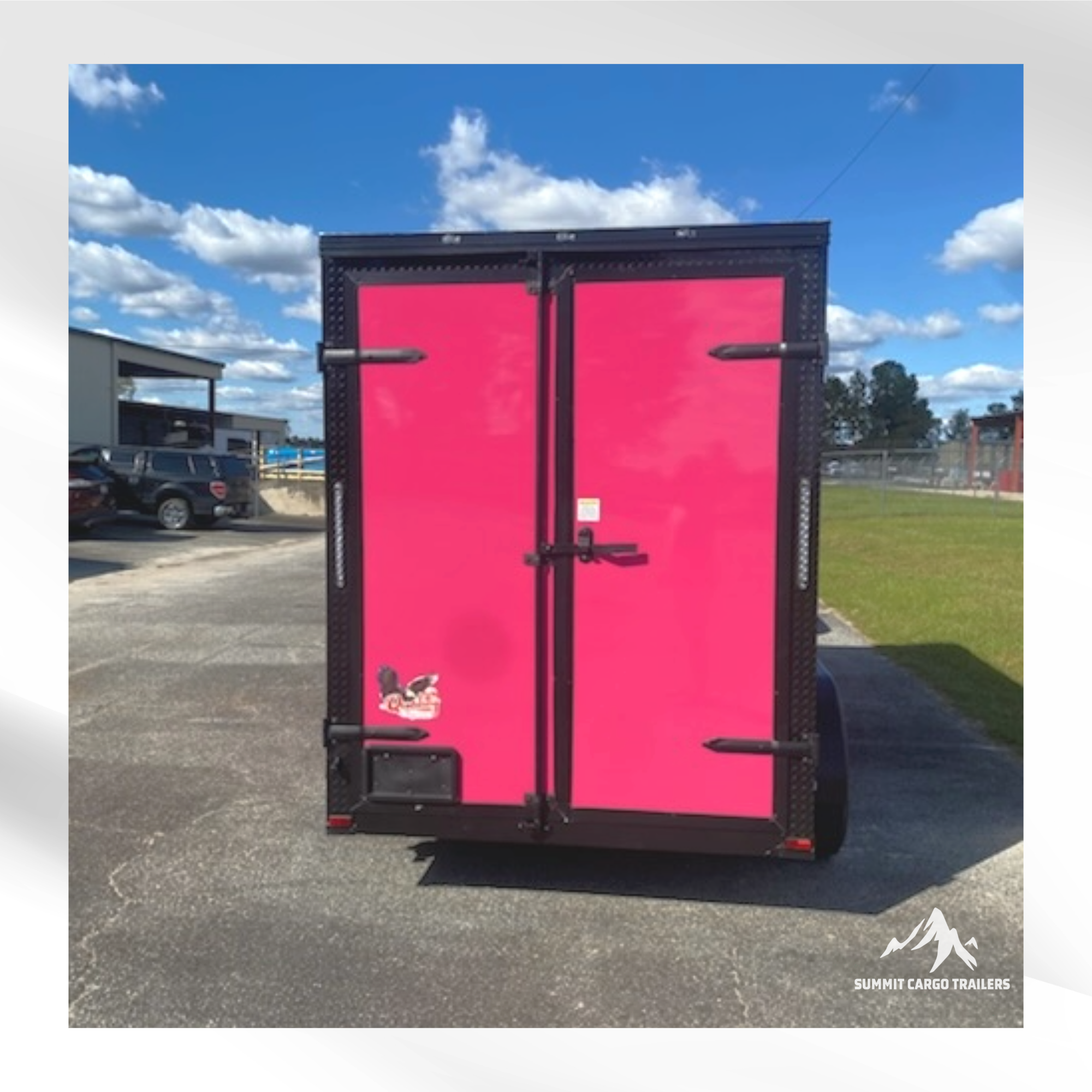 6X12TA Pink Pet Grooming Trailer