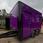 8.5X12TA Purple Concession Trailer