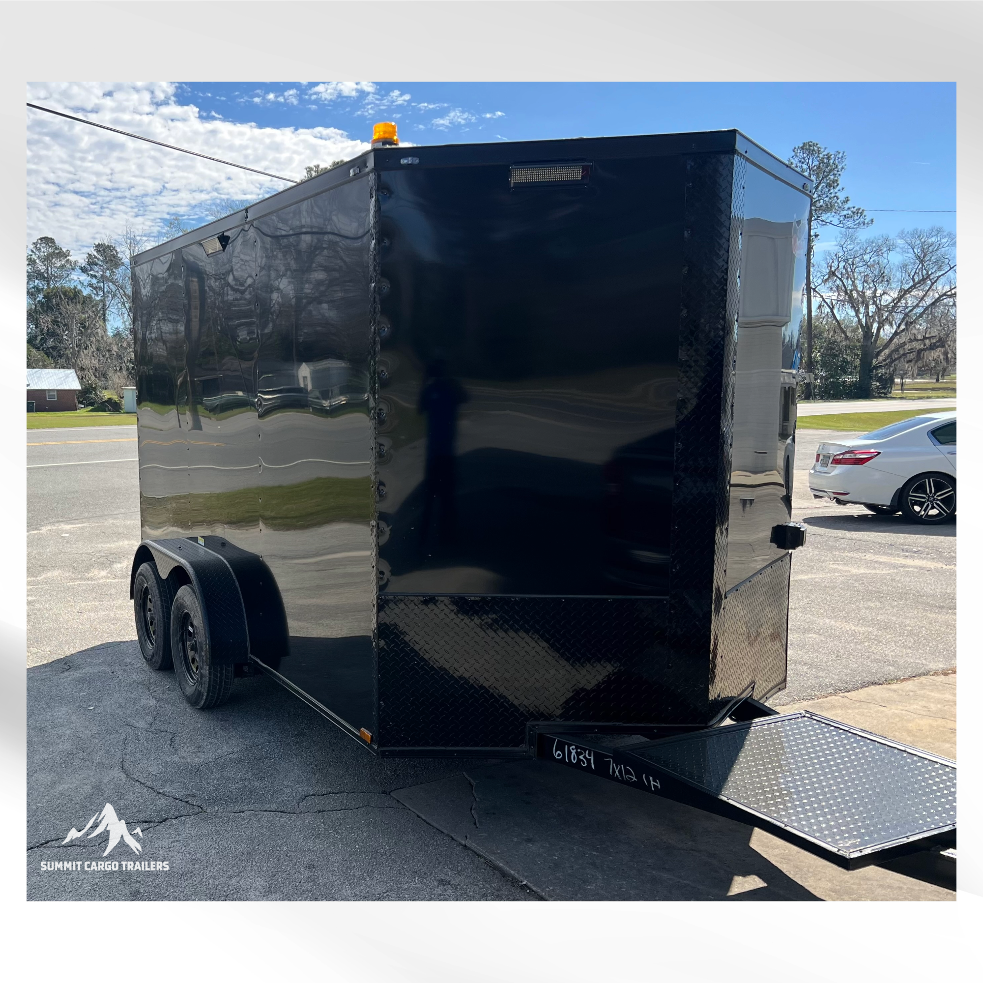 7X12TA Black Office Trailer