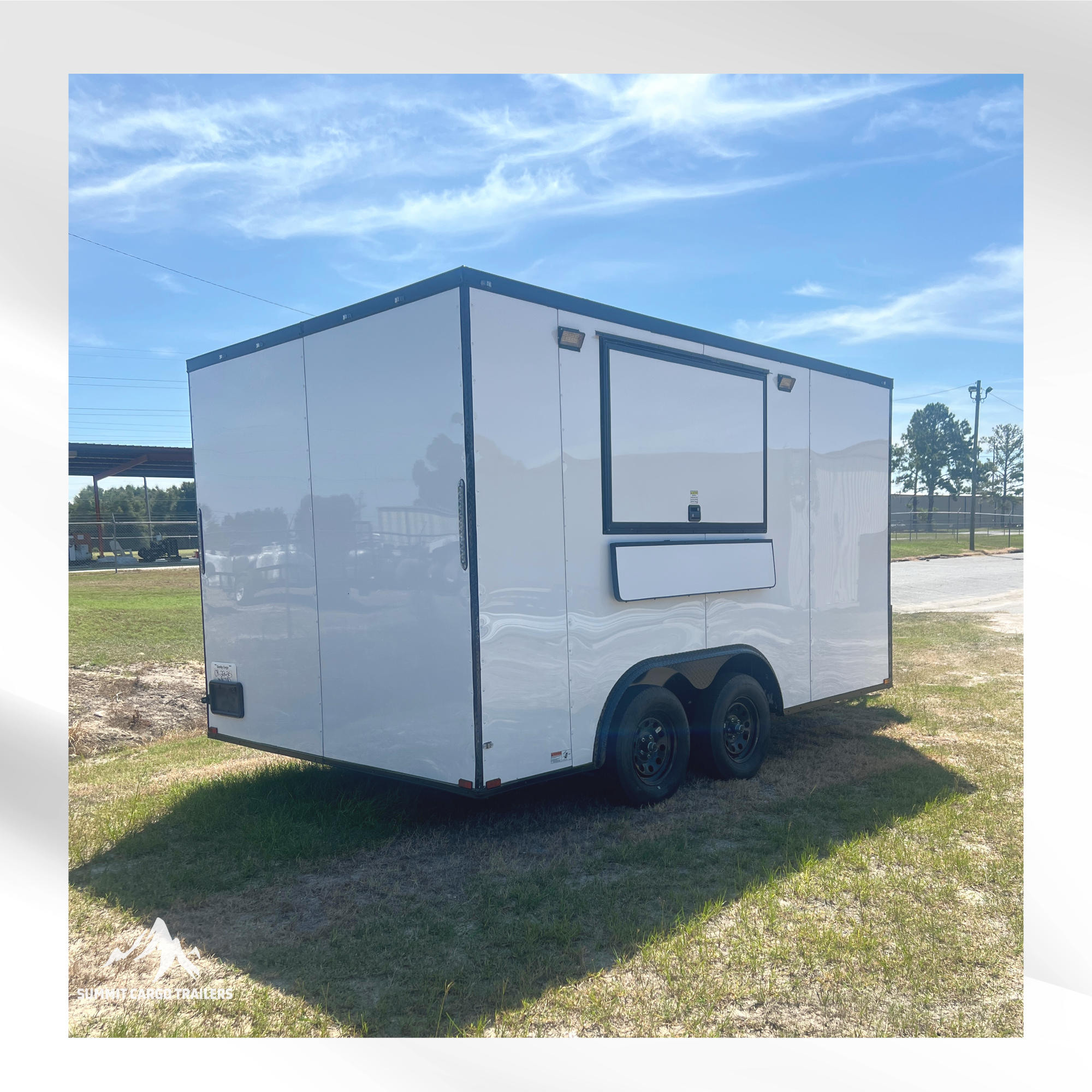 8.5X14TA White Concession Trailer