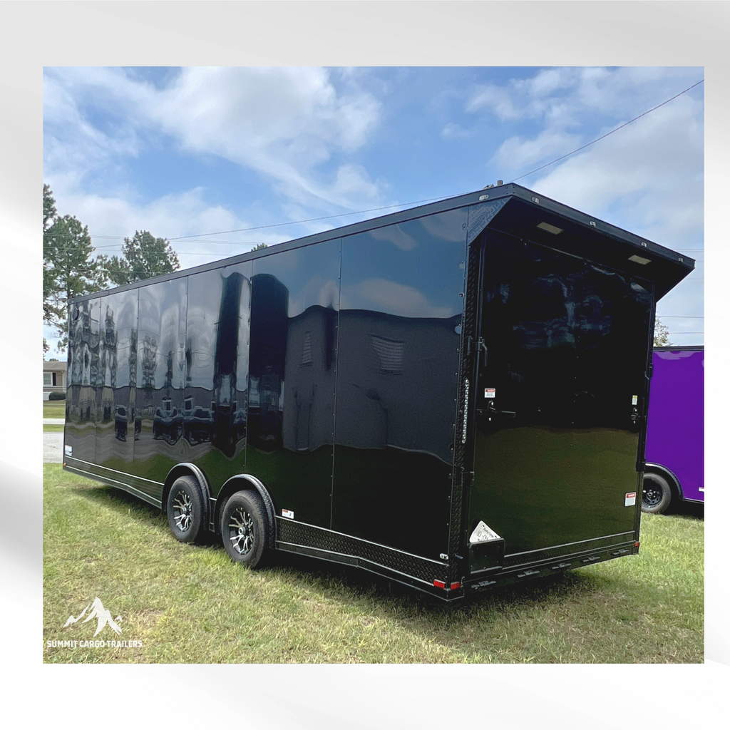 8.5X24TA Black Car Hauler Trailer