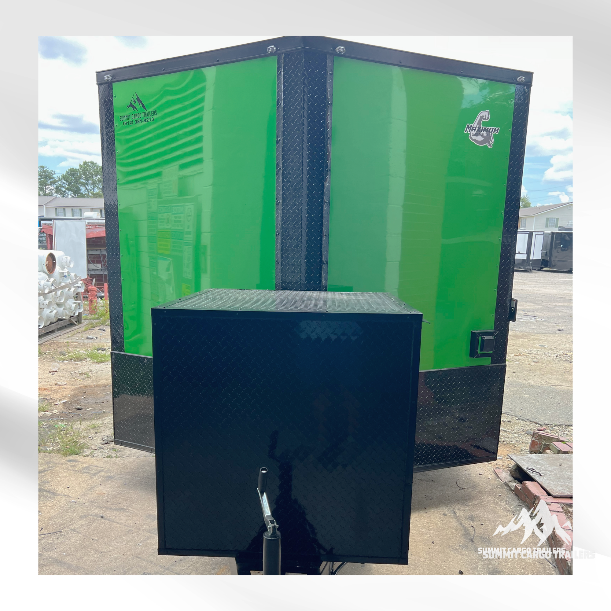 8.5X20TA Green Ice Cream Concession Trailer