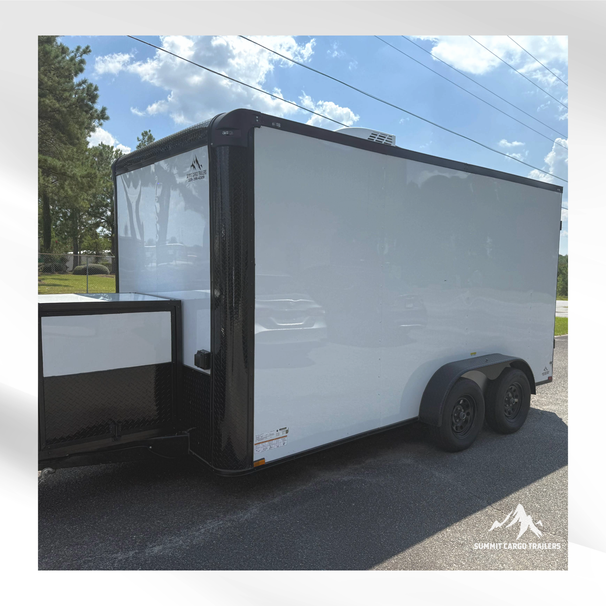 7x14TA White Pet Grooming Trailer