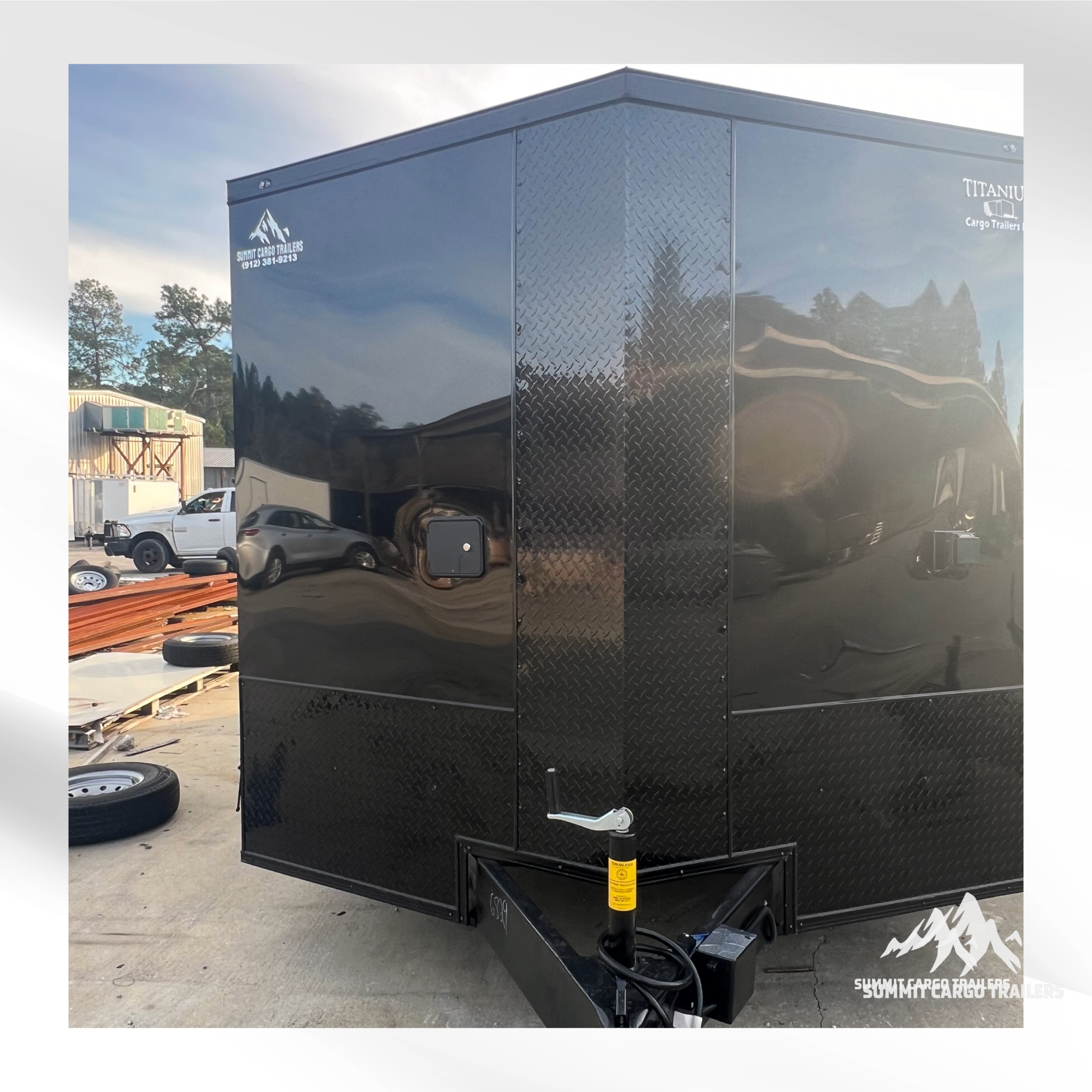 8.5X16TA Black Concession Trailer