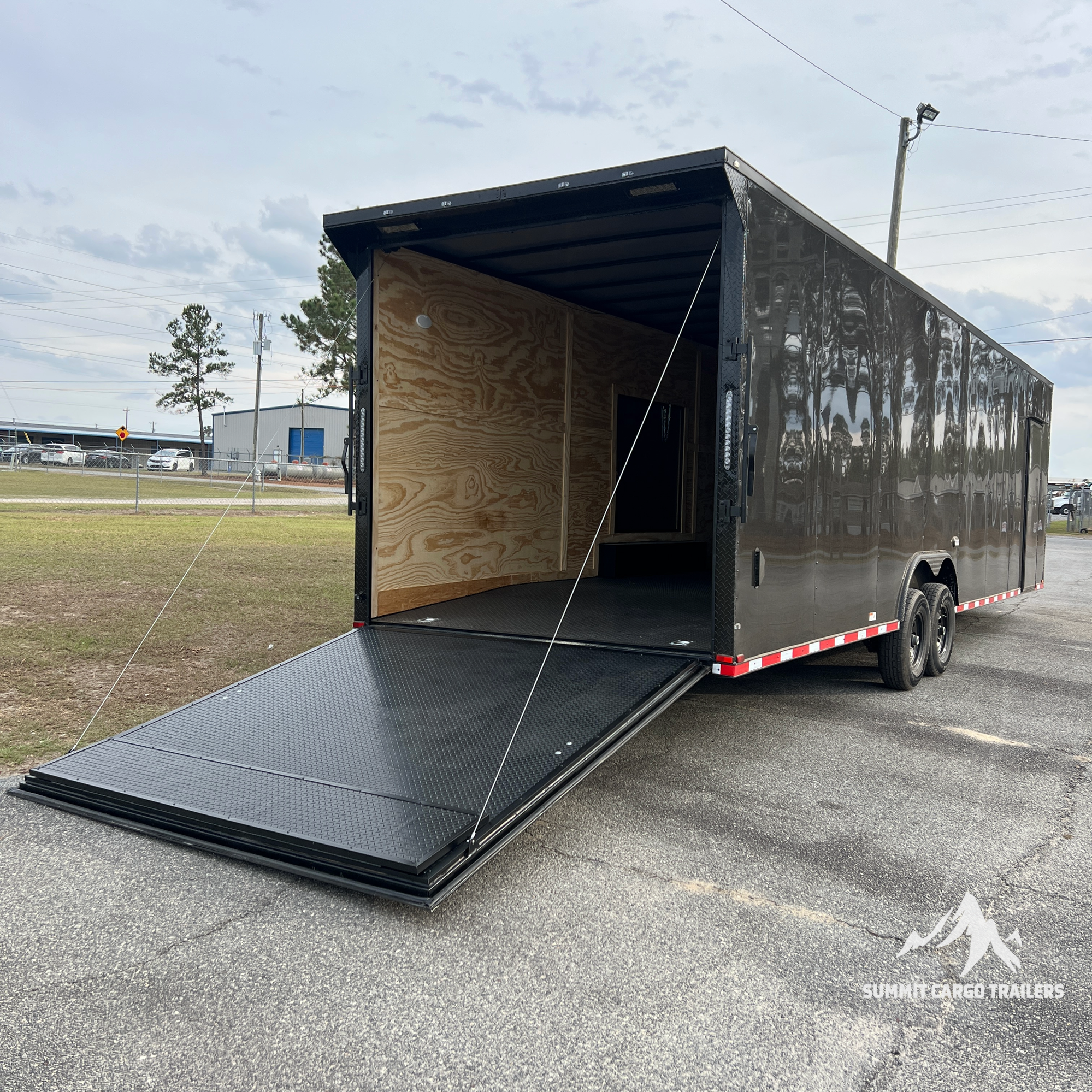 8.5X32TA5 Black Car Hauler Trailer