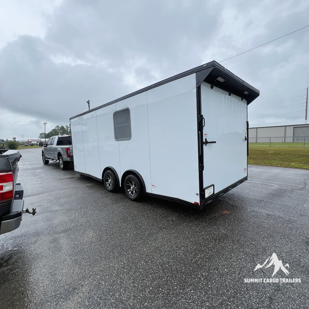 8.5X20TA White Race Ready Trailer