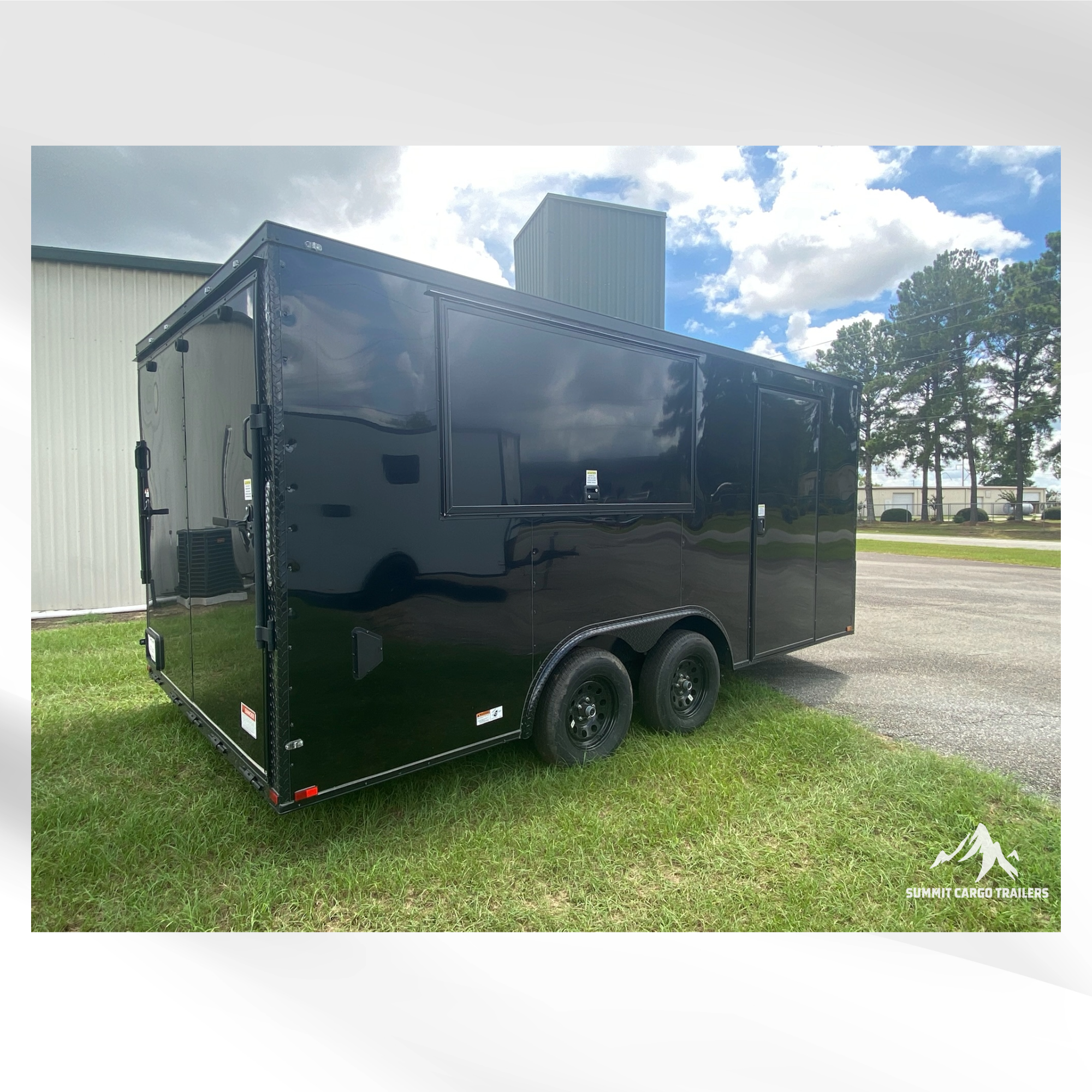8.5X16 Black Standard Concession Trailer