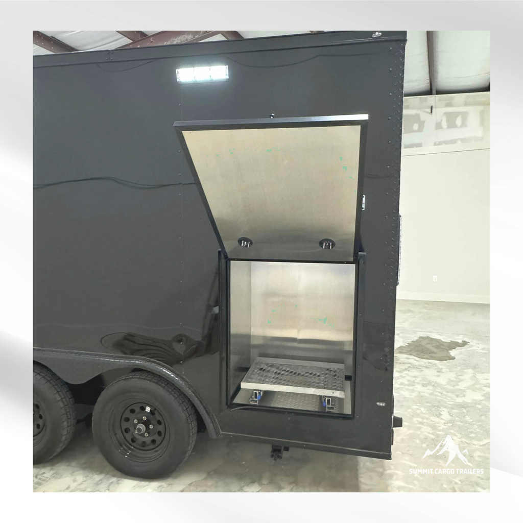 8.5X16TA Black Concession Trailer