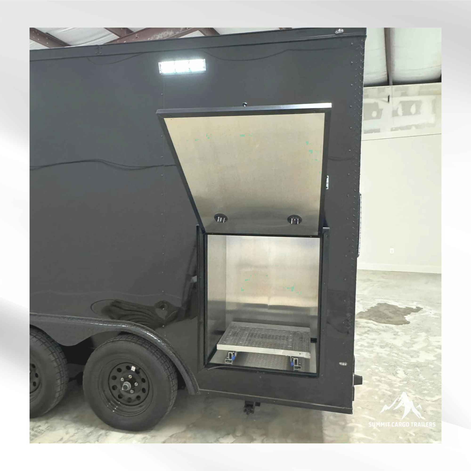 8.5X16TA Black Concession Trailer