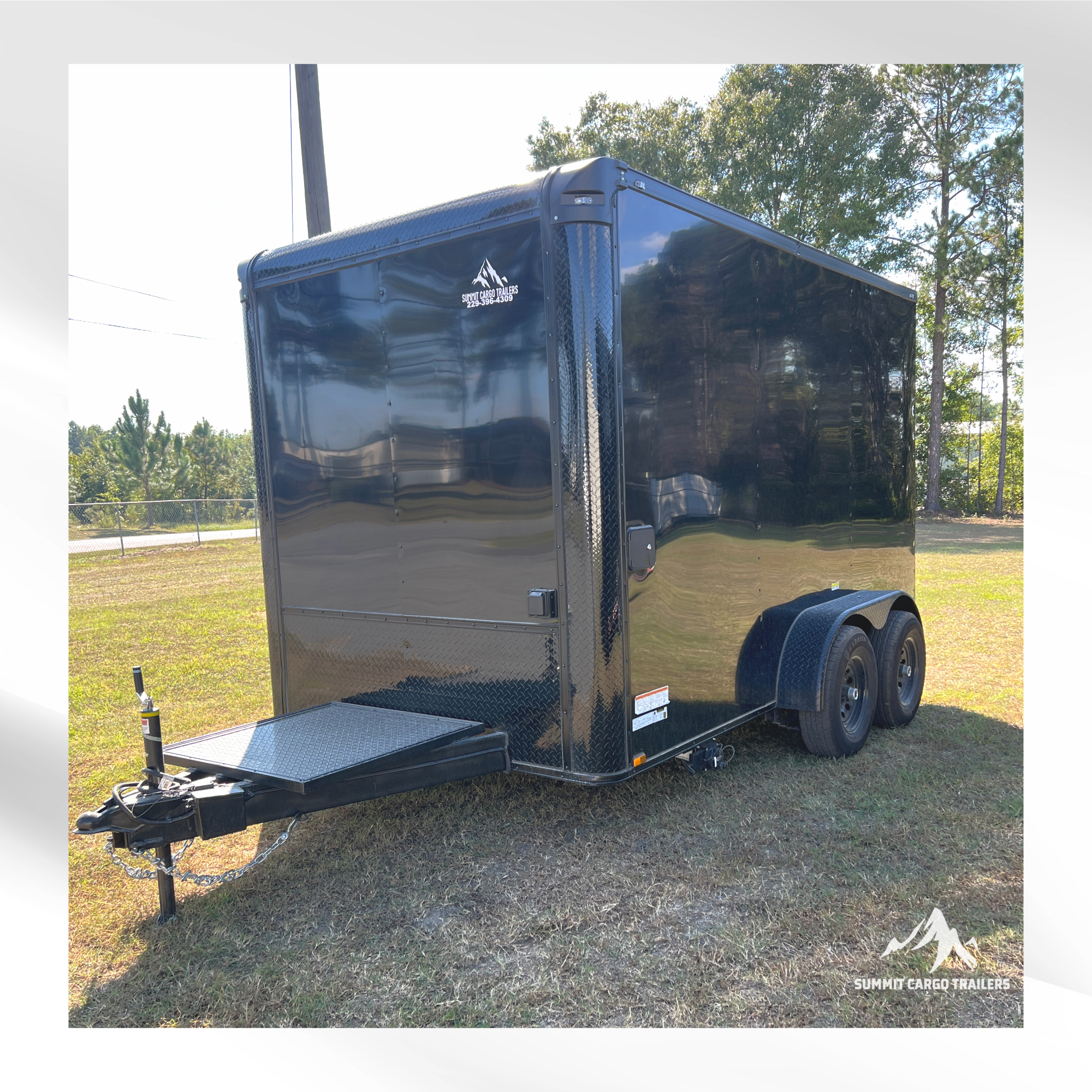 7X12TA Black Concession Trailer