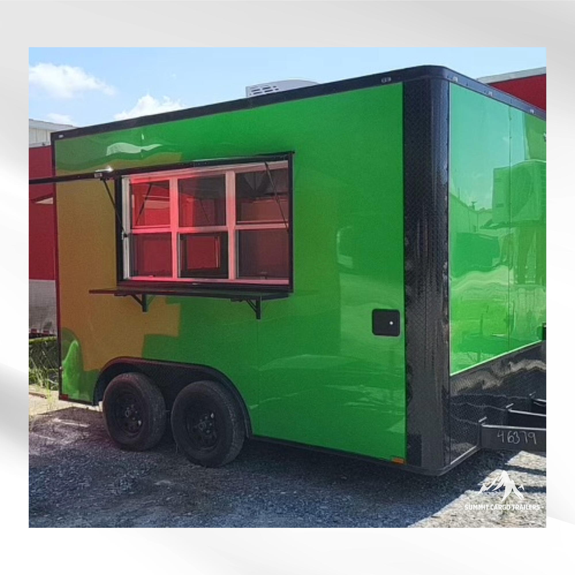 8.5X12TA Lime Green Concession Trailer