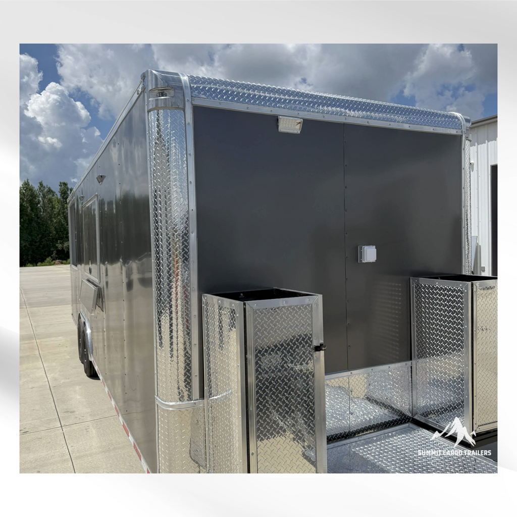 8.5X26TA3 Charcoal Concession Porch Trailer
