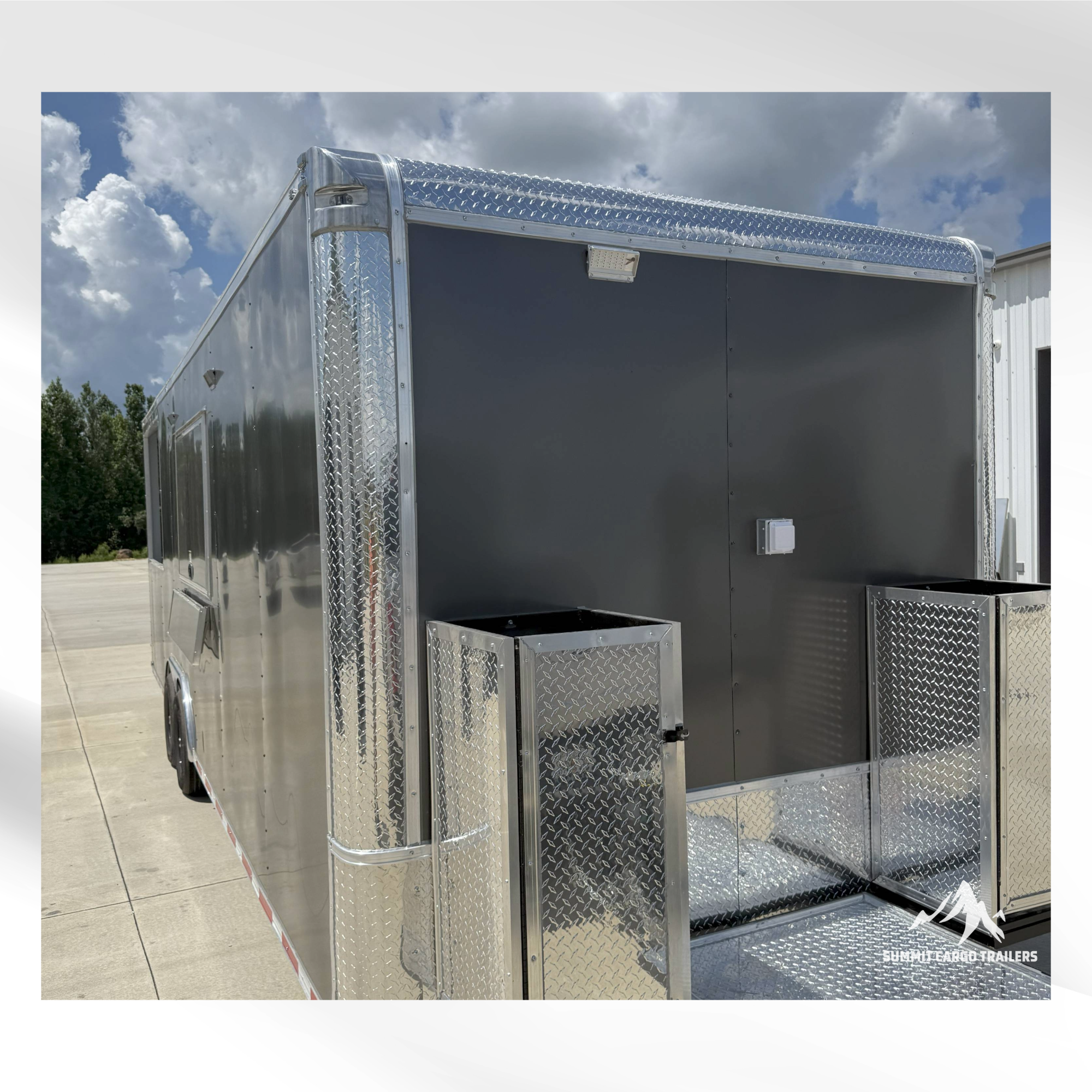 8.5X26TA3 Charcoal Concession Porch Trailer