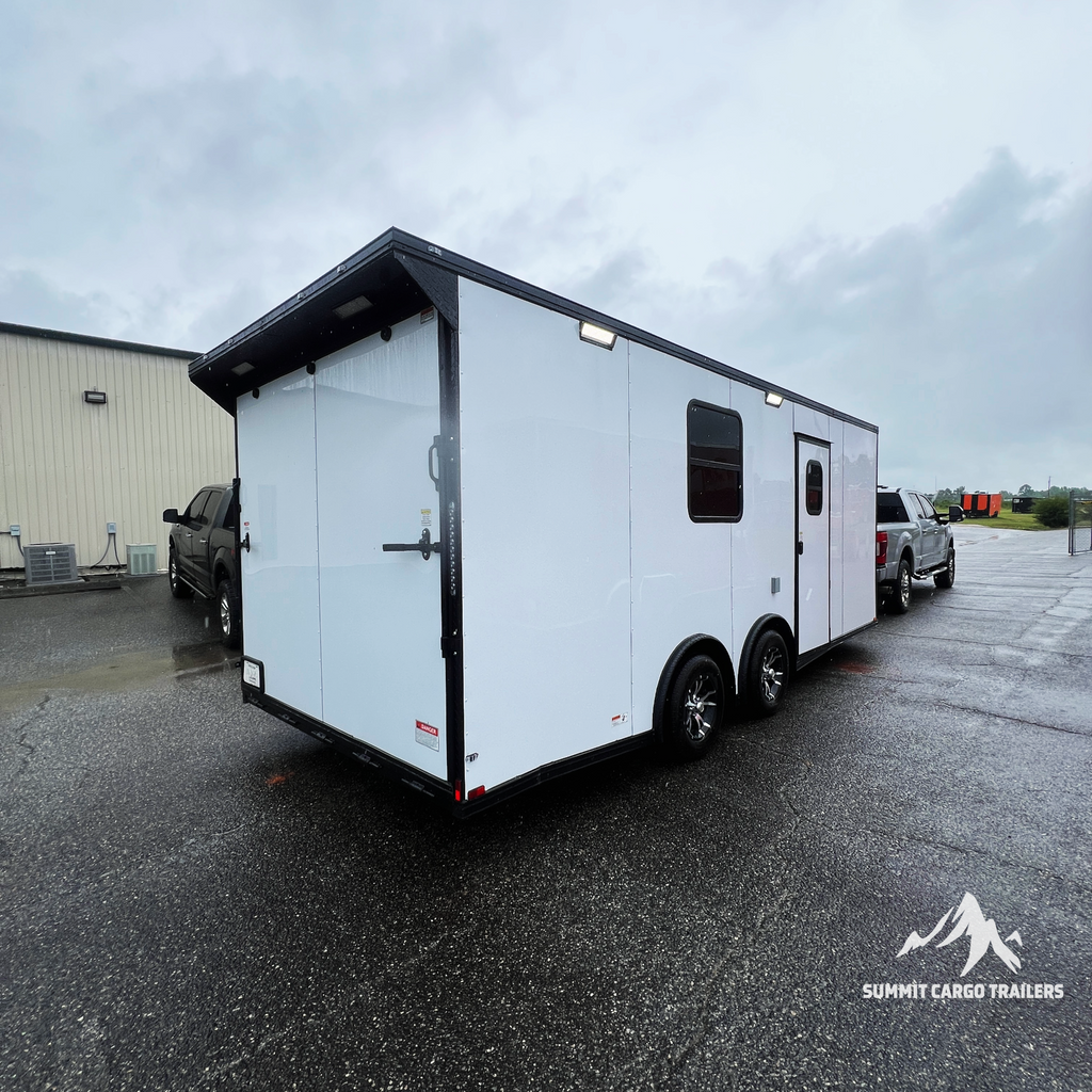 8.5X20TA White Race Ready Trailer