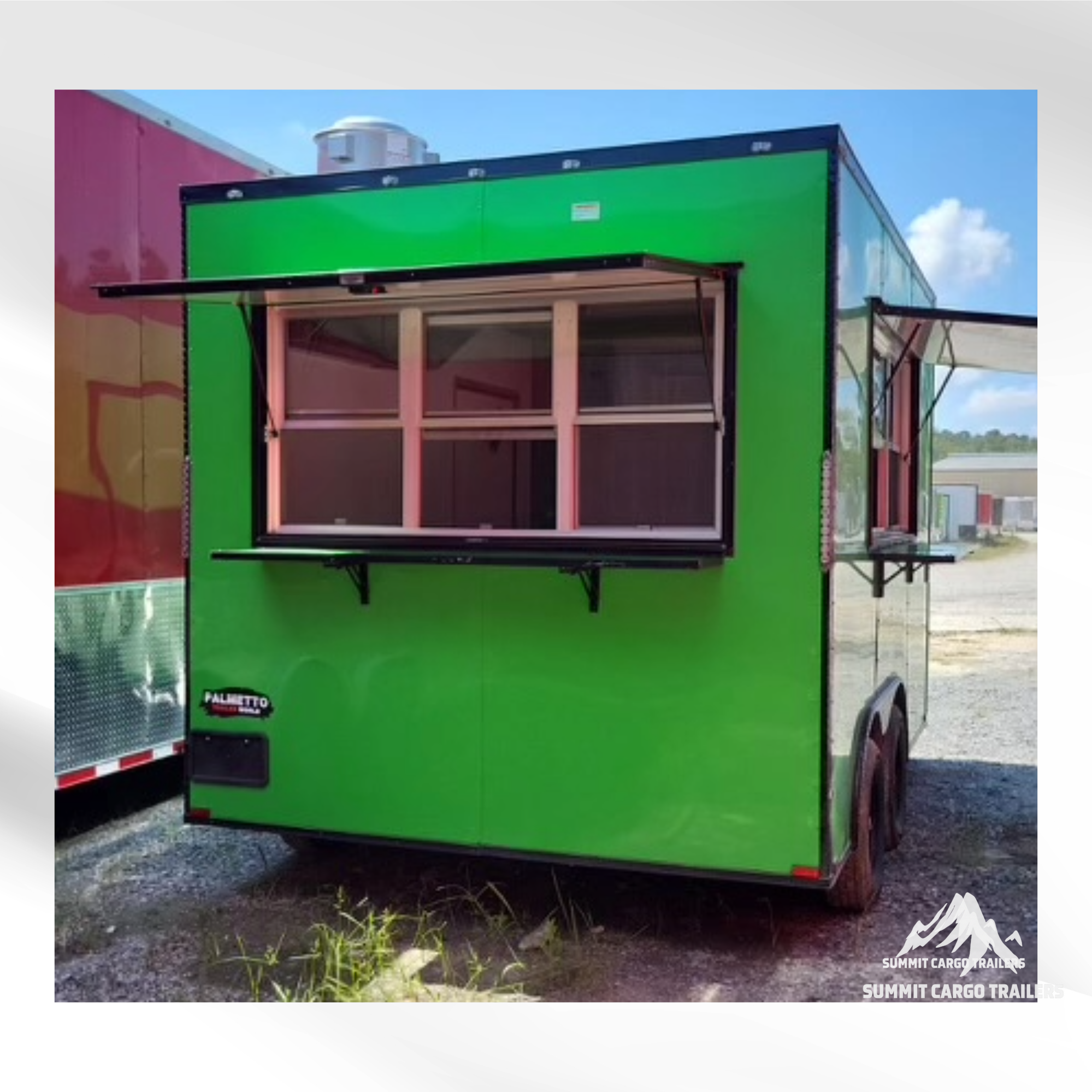 8.5X12TA Green Concession Trailer