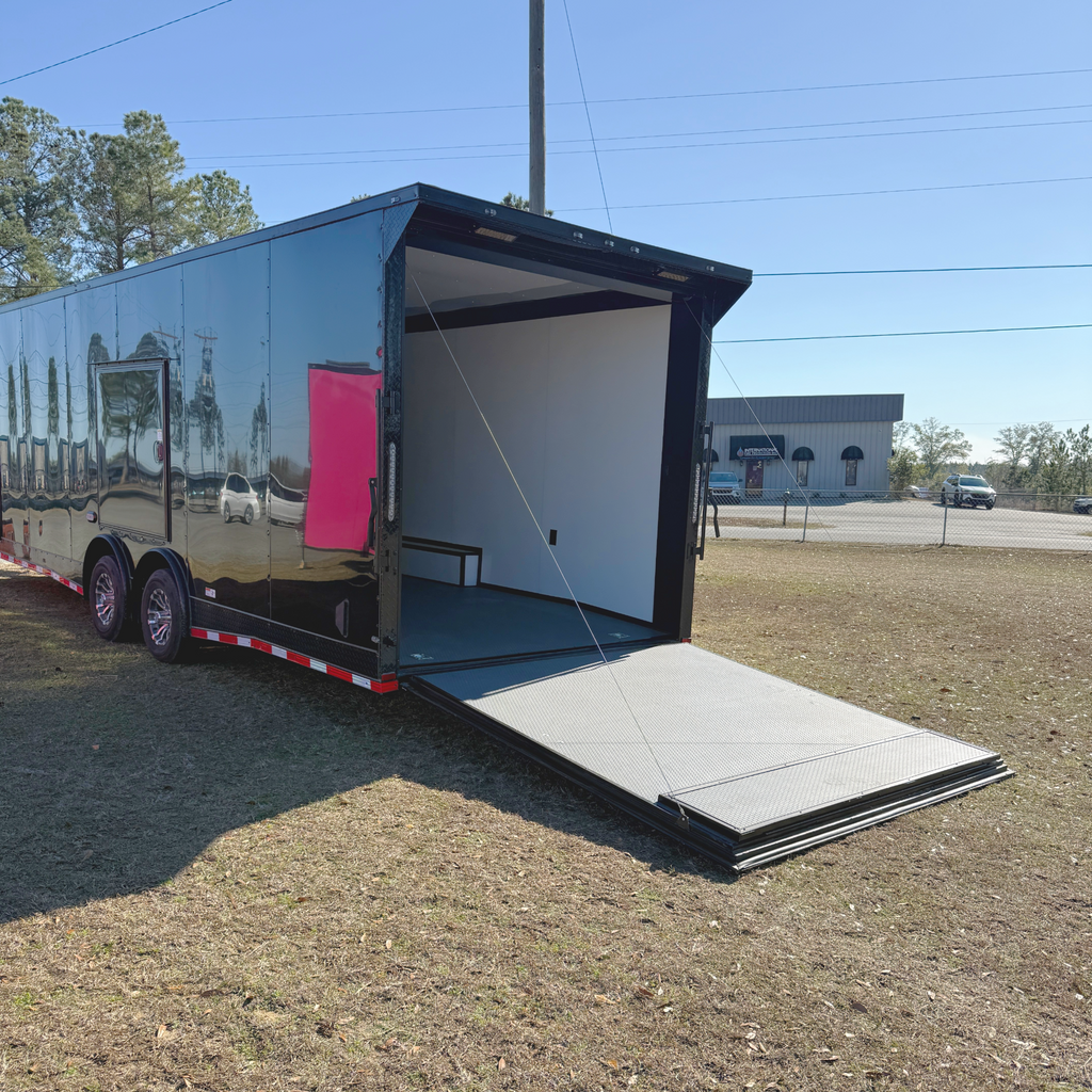 8.5X28TA3 Black Car Hauler Trailer